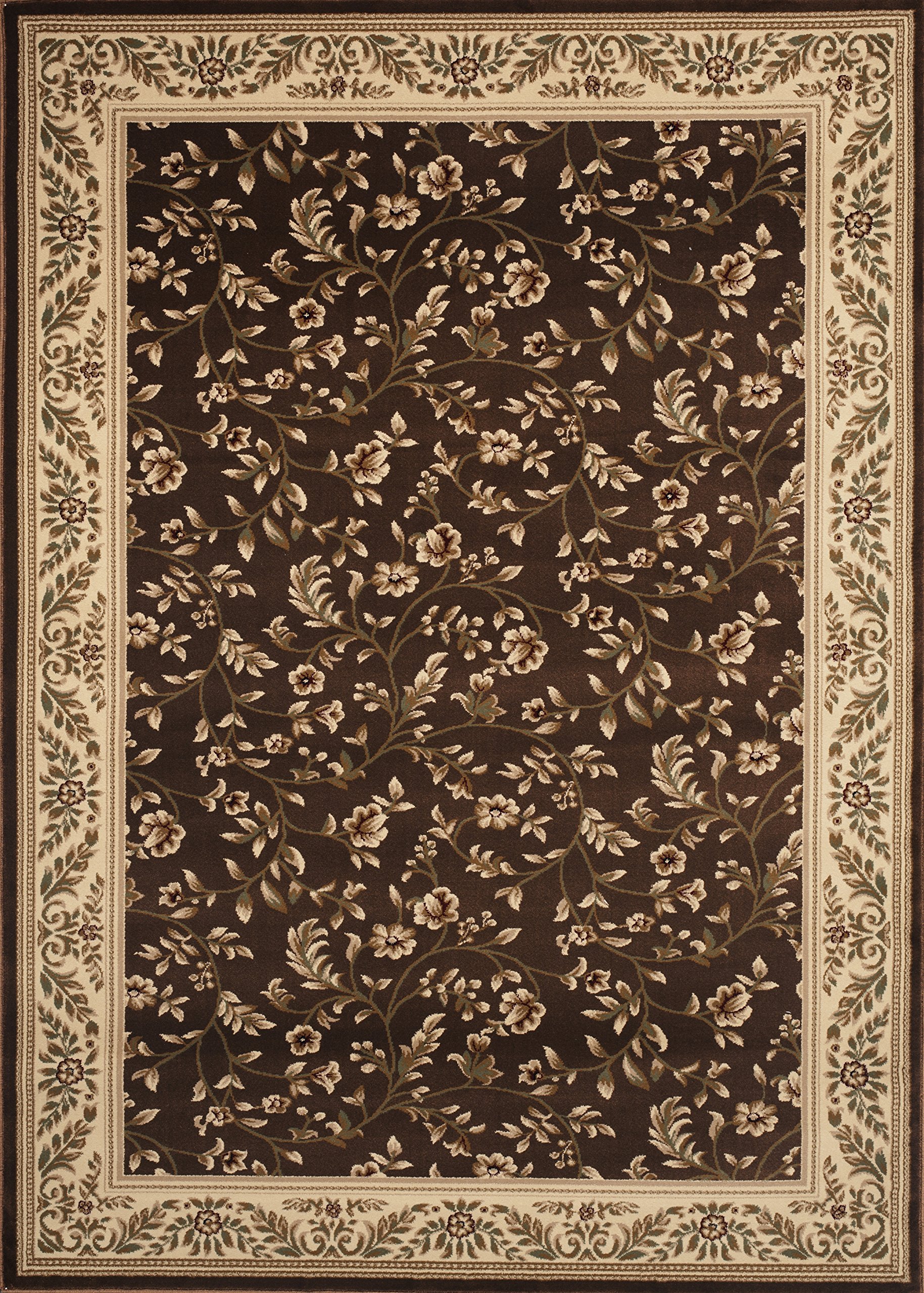 Floral Brown Transitional 3'3
