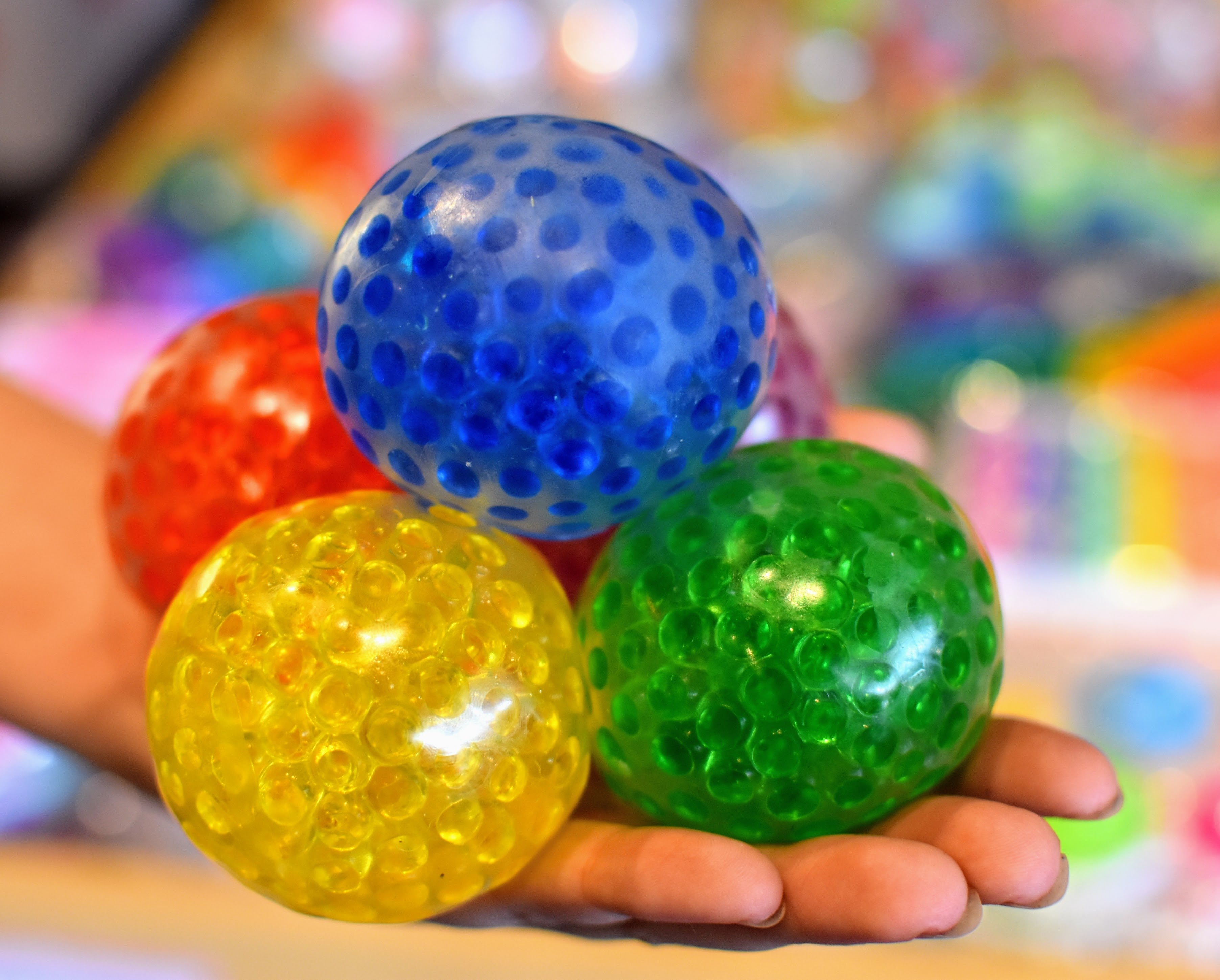 Sensory Stress Ball Squishy Gel Orb - 5.3cm Small Fidget Toy for Anxiety Relief, ADHD & Autism - Perfect for Office, Classroom & Home Use