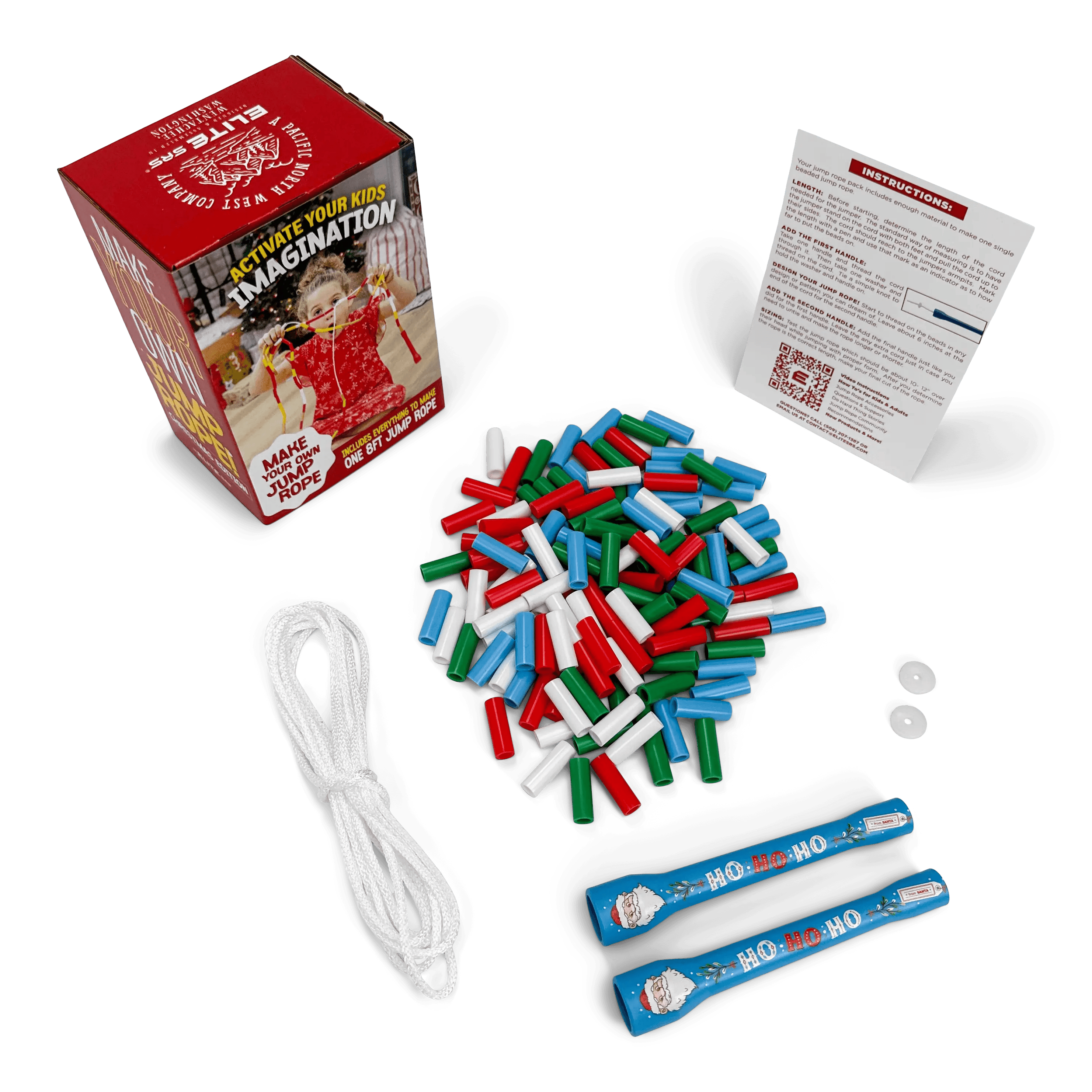 DIY Jump Rope Kit for Kids - Adjustable Length, Fun Christmas Gift for Active Children | Perfect for Indoor Play, Outdoor Exercise & Holiday Gifts