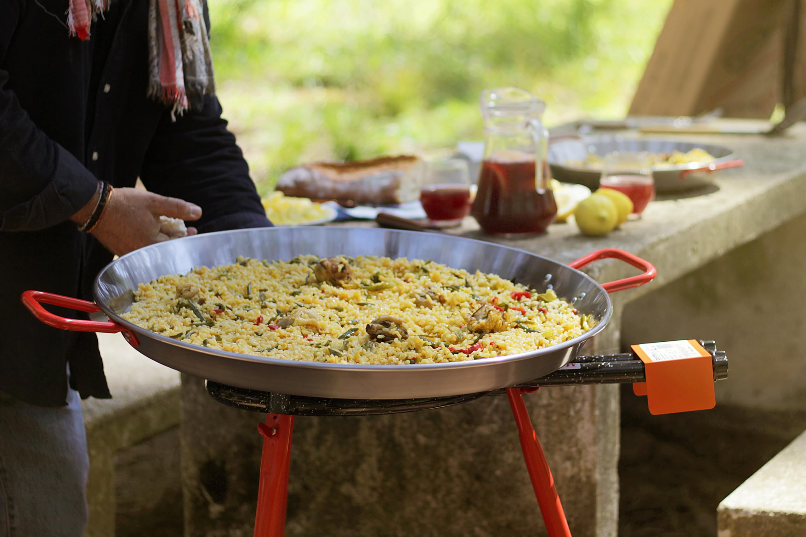 MAGEFESA 20-Inch Heavy Duty Enameled Steel Paella Pan Burner – Compatible with 28-Inch Pans, Outdoor Gas Stove for Paella Cooking (Tripod Sold Separately) – Perfect for Backyard Parties, Beach BBQs & Spanish Cuisine