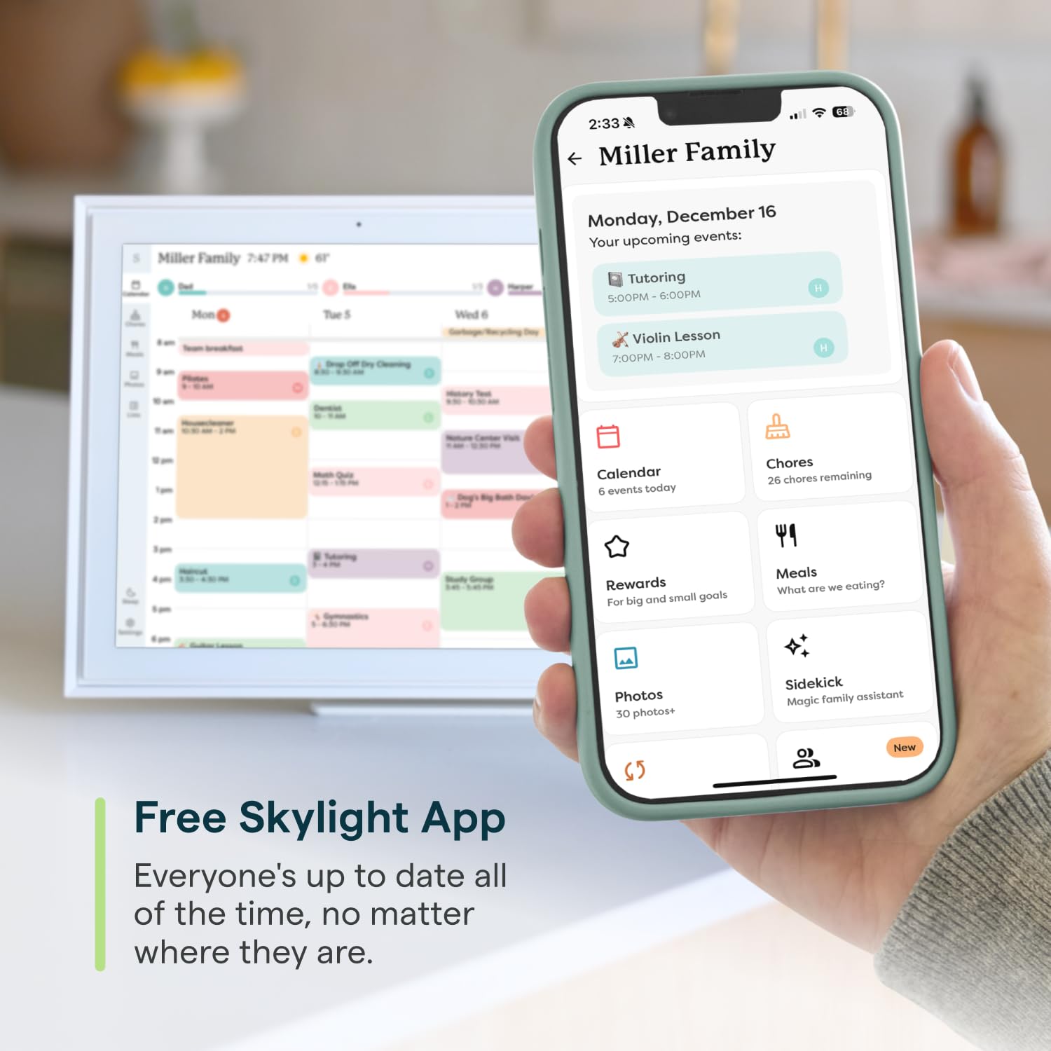 Skylight Calendar: 15-inch Digital Family Organizer with Smart Touchscreen – Interactive Wall-Mounted Display for Schedules & Chore Charts | Perfect for Home, Office & School Planning in 2025 | Includes Wall Mount & Planner Features