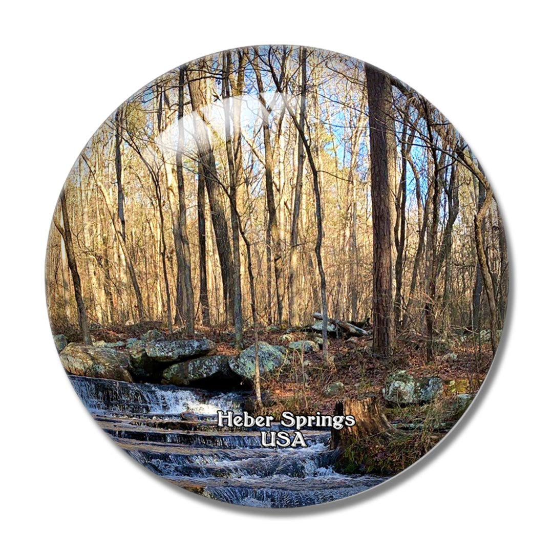 USA Souvenir - Heber Springs Arkansas 3D Fridge Magnet, Refrigerator Whiteboard Magnet, Crystal Glass Gift for Home & Office Decor | Perfect for Travel Memories, Kitchen Organization, and Memo Boards