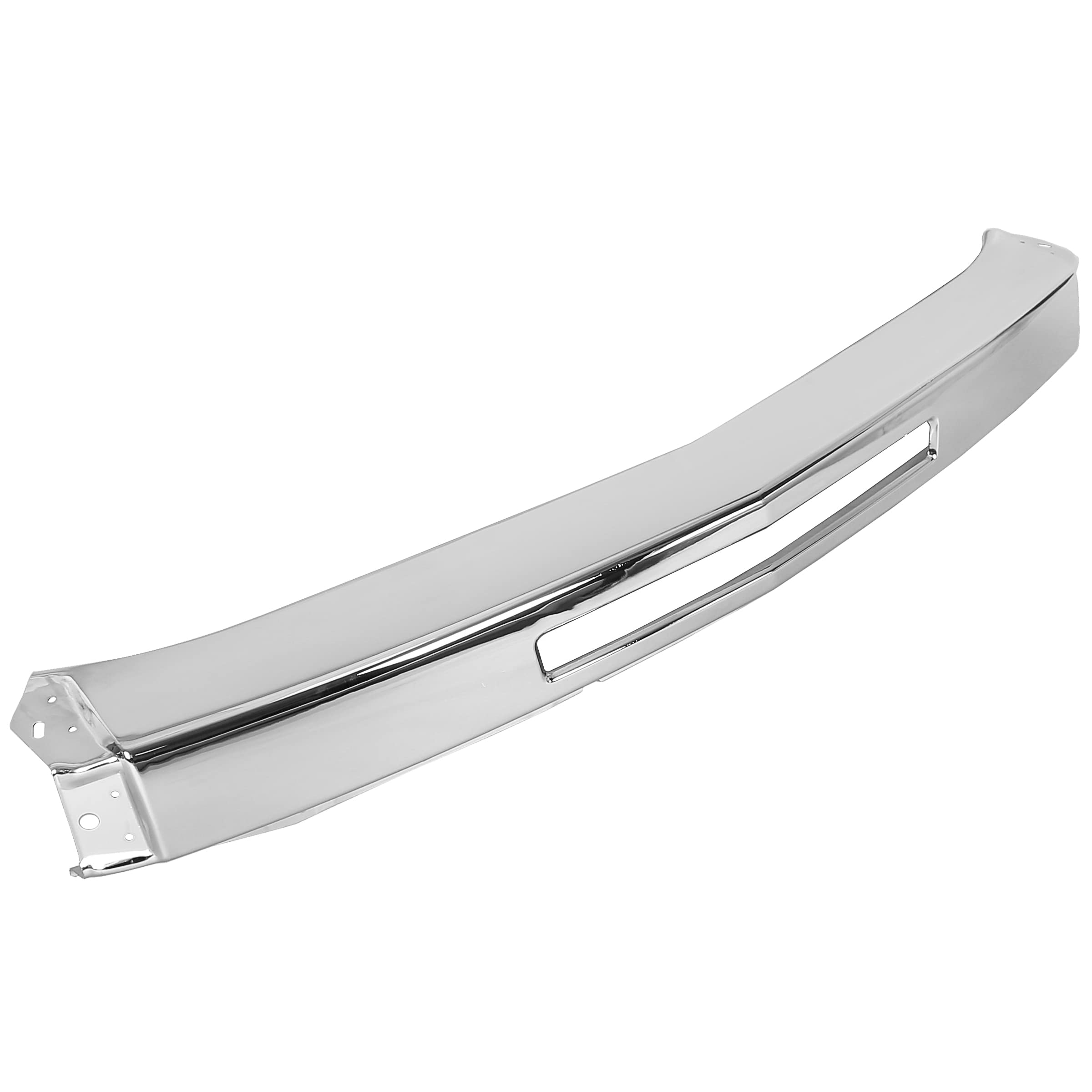 ECOTRIC Front Bumper Impact Bar & License Plate Bracket for 2007-2013 Chevy Silverado 1500/2500/3500 - Heavy Duty License Plate Frame Holder (2-Pack) - Perfect for Off-Roading, Truck Protection & Customization
