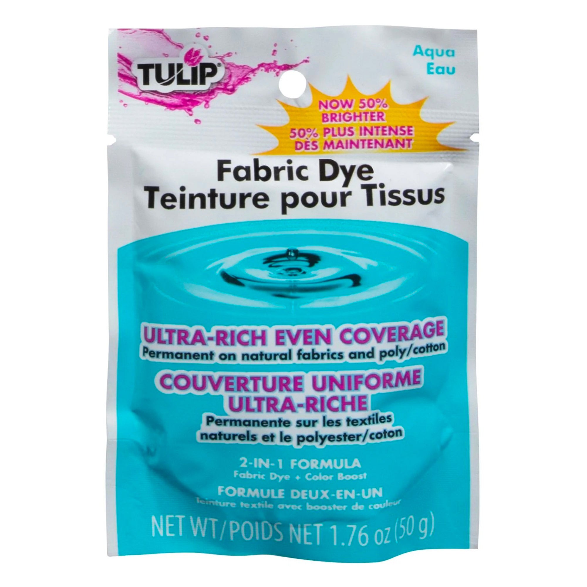 Tulip® Permanent Fabric Dye - Aqua Blue | Non-Toxic, Vibrant Color for Cotton, Silk & Polyester | Perfect for DIY Tie-Dye, Clothing Upcycling & Home Decor Projects