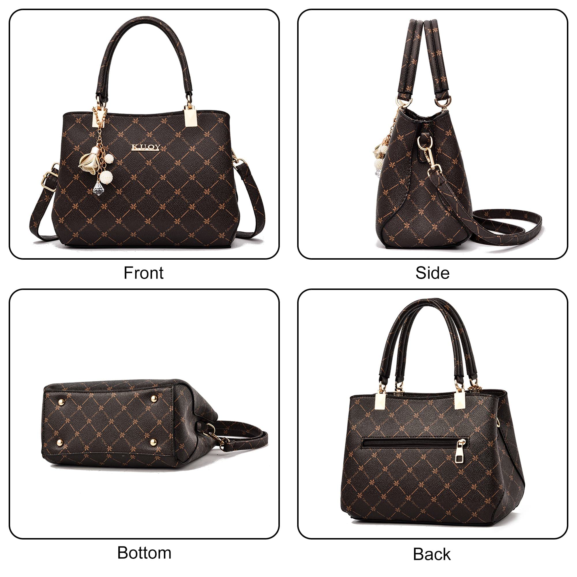 Stylish Vegan PU Leather Handbags for Women - Top Handle Tote, Crossbody Satchel & Shoulder Bags | Fashionable Ladies Purses for Work, Travel & Everyday Use
