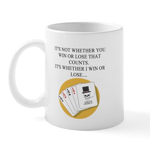 White - Funny Poker Player Joke Mug
