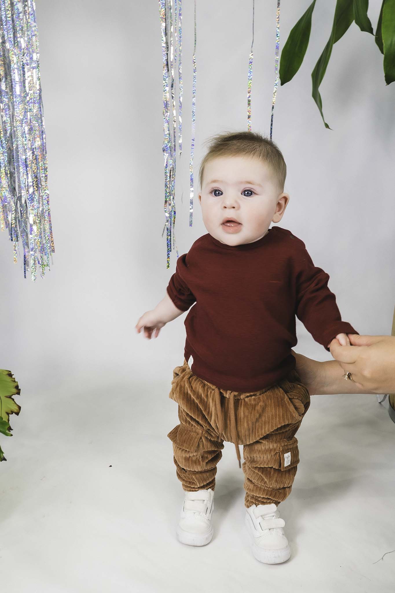 Derby Rib Dark Red Moon Shirt for Toddler Boys - Soft Cotton Casual Top for Playdates & Family Outings