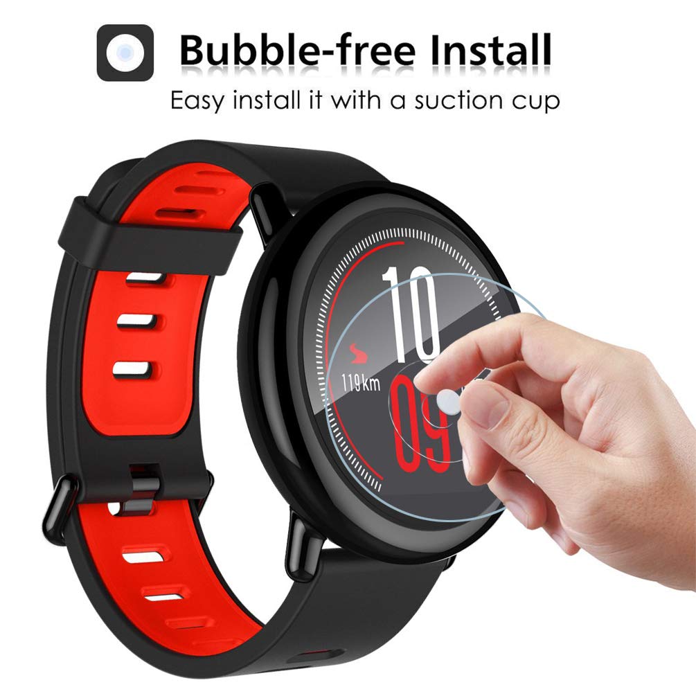 Amazfit Pace Screen Protector 3 Pack - 9H Tempered Glass for Sports & Work