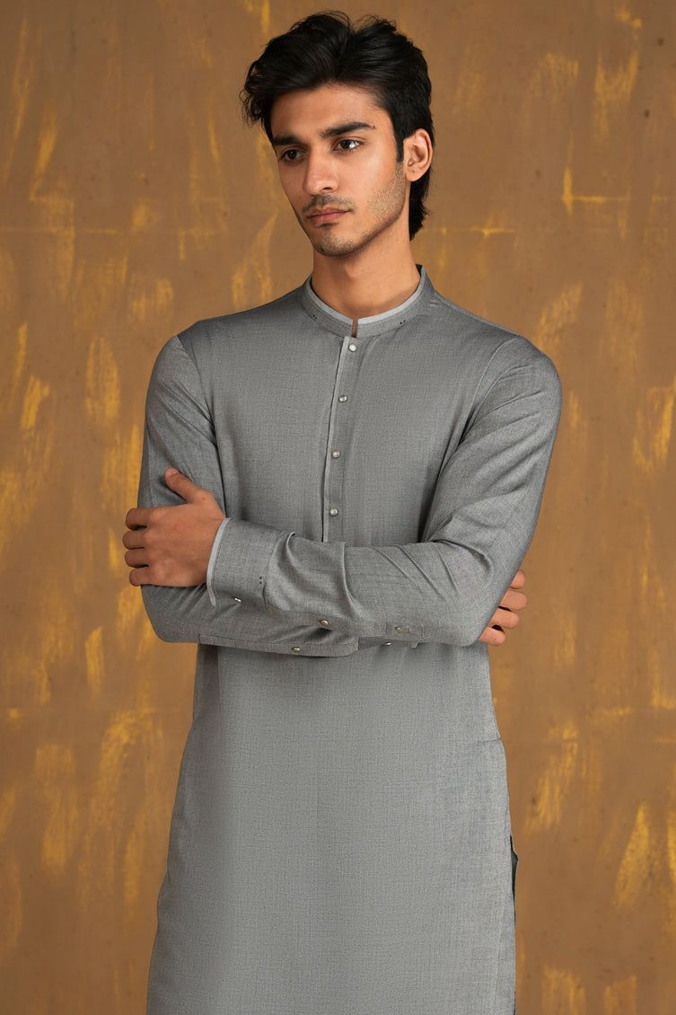 Blended Green Kurta Trouser by J. Junaid Jamshed - Stylish Pakistani Traditional Outfit for Men - Perfect for Eid, Weddings & Cultural Events