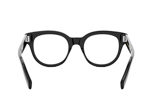 Celine 3 DOTS CL50109I 001 Shiny Black 53mm Round Women's Eyeglasses - Stylish Designer Sunglasses for Women, Perfect for Everyday Wear & Fashion Accessories