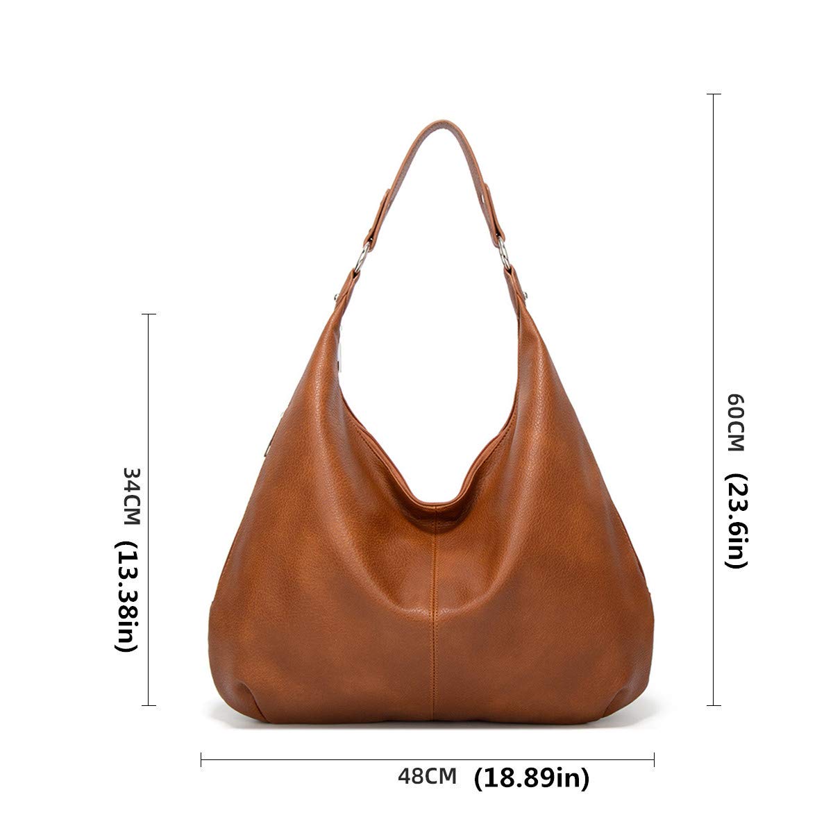 Stylish Women's Hobo Bags - Soft PU Leather Slouchy Shoulder Purse with Secure Zipper Closure | Perfect for Work, Travel & Everyday Use