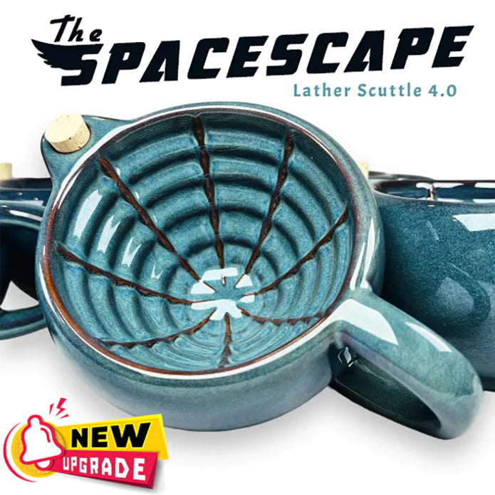 Phoenix Shaving Spacescape Lather Scuttle 4.0 - Premium Ceramic Shaving Bowl for Men | Perfect for Traditional Wet Shaving & Creating Rich Lather | Ideal Gift for Grooming Enthusiasts