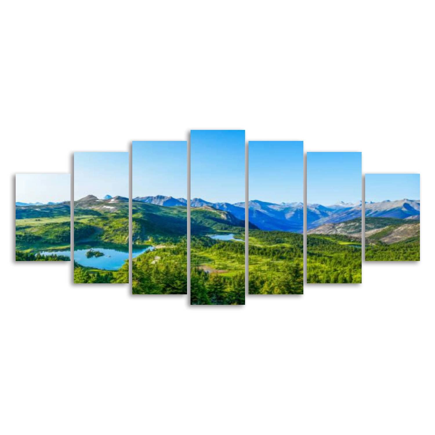 Sunshine Meadows Vista Banff National Park Canada Canvas Wall Art - Large 7-Panel Framed Painting for Living Room, Bedroom & Office Decor - Ready to Hang | Perfect for Home, Office & Gift Giving