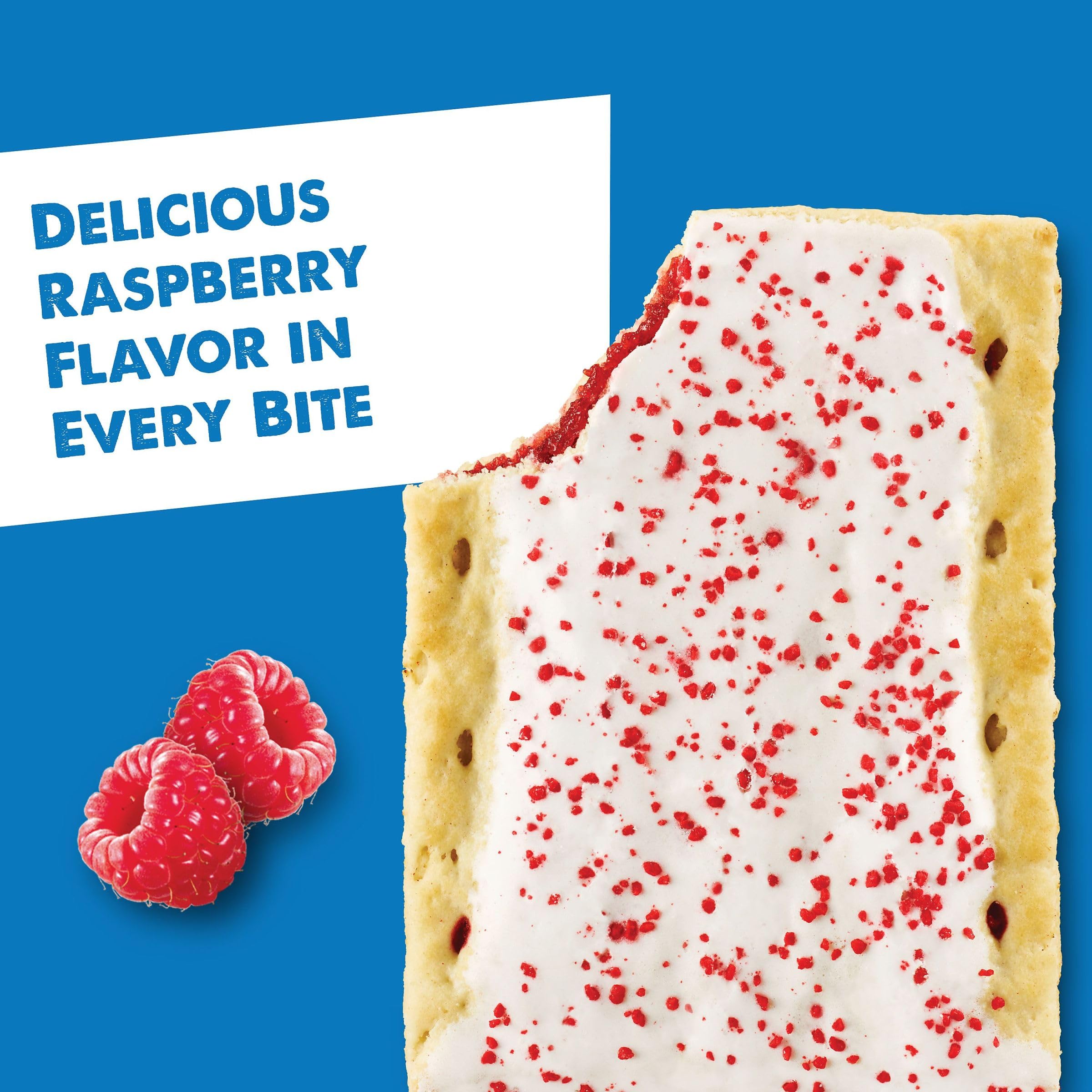 Frosted Raspberry Pop-Tarts Toaster Pastries - 13.5oz Box (8 Count) | Quick Breakfast, Kids Snacks & On-the-Go Treats for School, Office or Travel