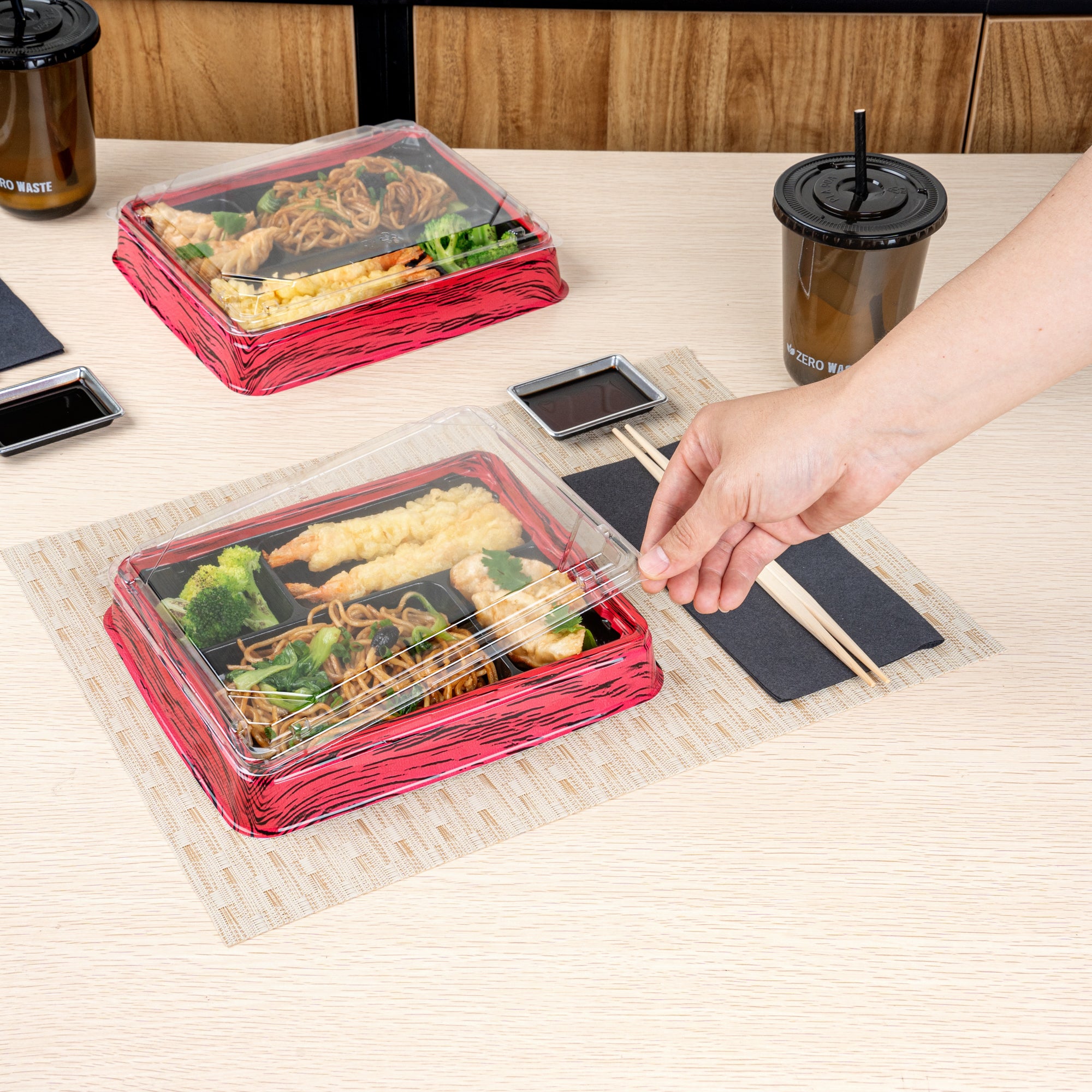 Bento Tek Rectangle Clear Plastic Lids - 50 Pack for 15 oz Bento Boxes | Airtight Food Storage | Perfect for Meal Prep, Lunches & Picnics