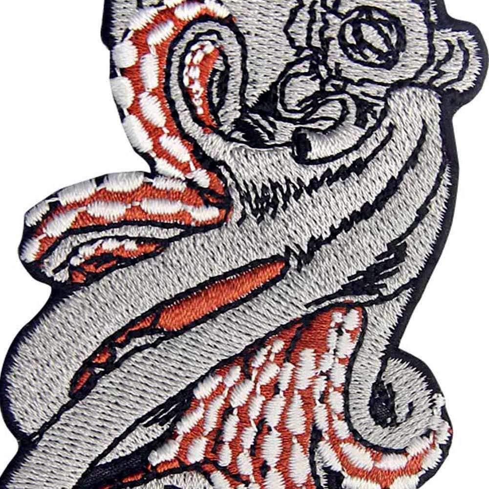 Octopus Embroidered Patch - Iron On or Sew On Badge for Jackets, Backpacks & DIY Crafts - Unique Emblem for Cosplay, Denim & Custom Clothing