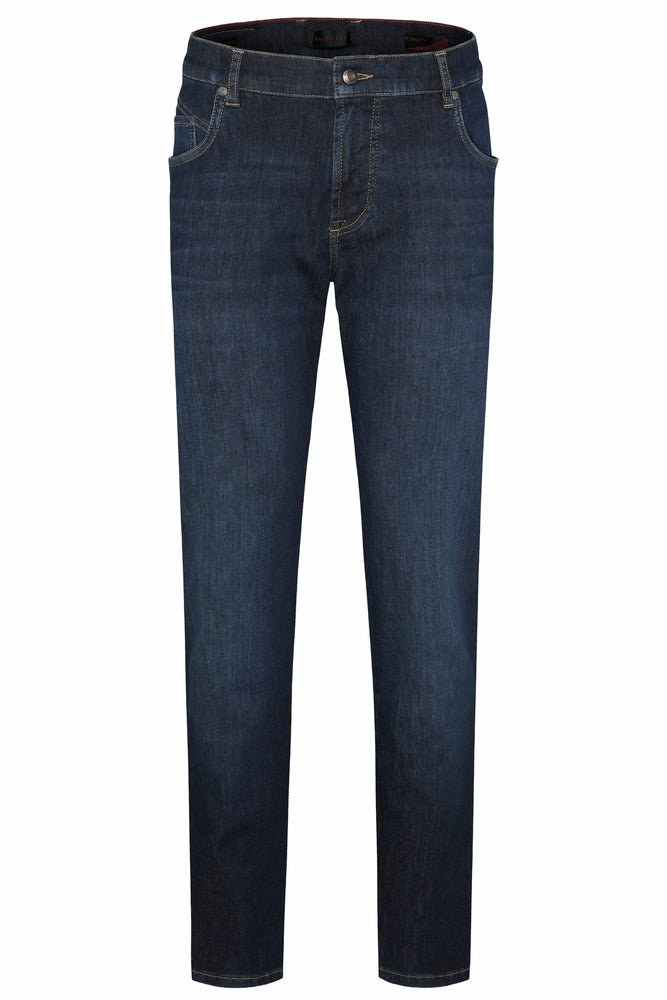BUGATTI Premium Dark Denim Jeans for Men - Slim Fit Stretch Comfortable Jeans - Perfect for Casual Wear, Office & Night Out