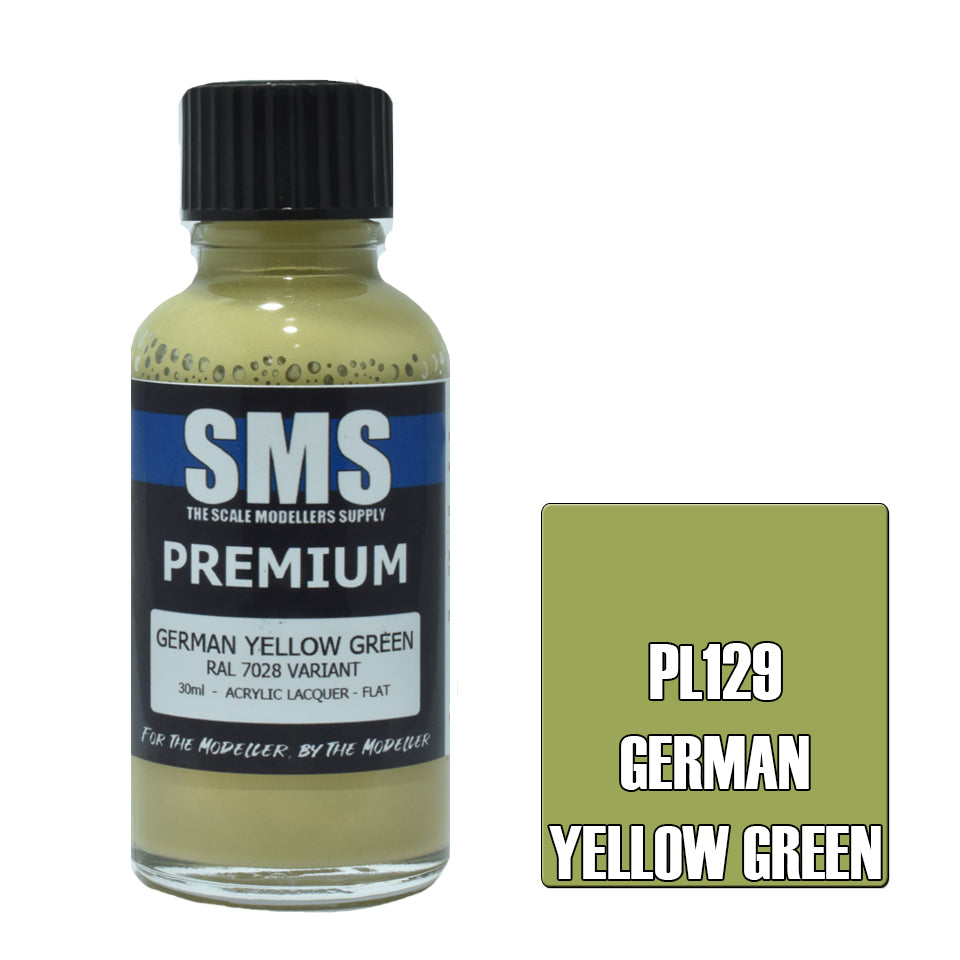 Premium German Yellow Green Acrylic Lacquer Airbrush Paint - 30ML for Model Kits, Miniatures & DIY Crafts
