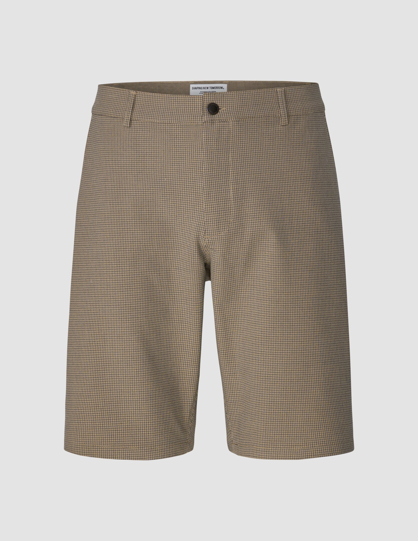 Essential Mini Brown Check Shorts for Women - Comfortable Casual Wear for Summer, Travel & Lounge