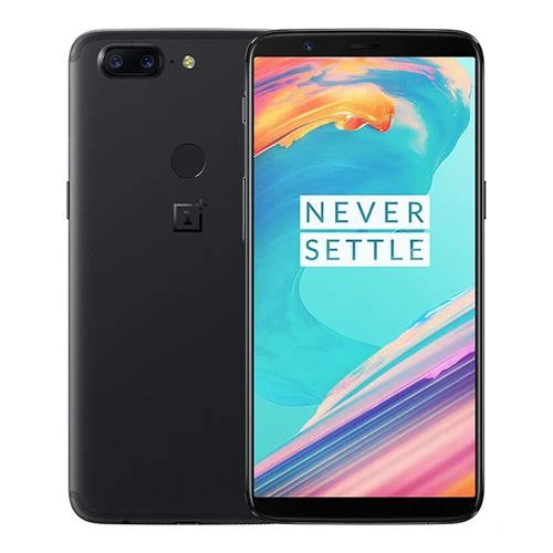 OnePlus 5T 64GB 6GB RAM Unlocked Smartphone (AT&T/T-Mobile Compatible) - Black | Fast Performance, Dual SIM, Face Unlock - Perfect for Gaming, Streaming & Business Use