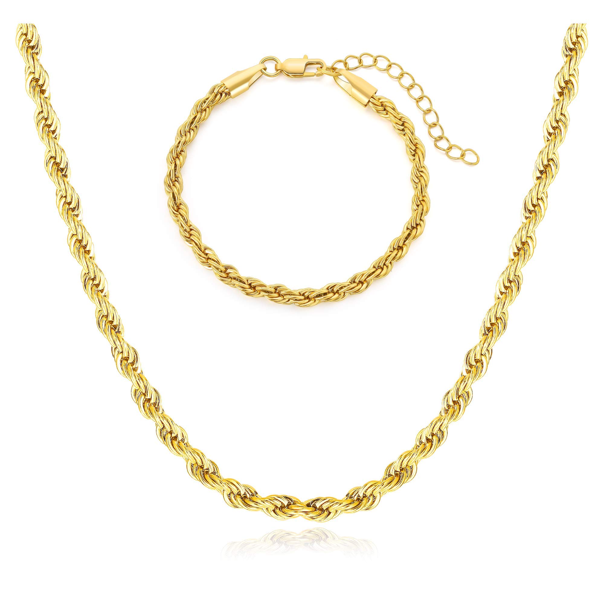 Layered Gold Chain Choker Necklace Set for Women - Cuban Link, Paper Clip, Snake & Rope Chains - Dainty Layering Necklaces | Perfect for Everyday Wear, Layered Looks & Gift Giving
