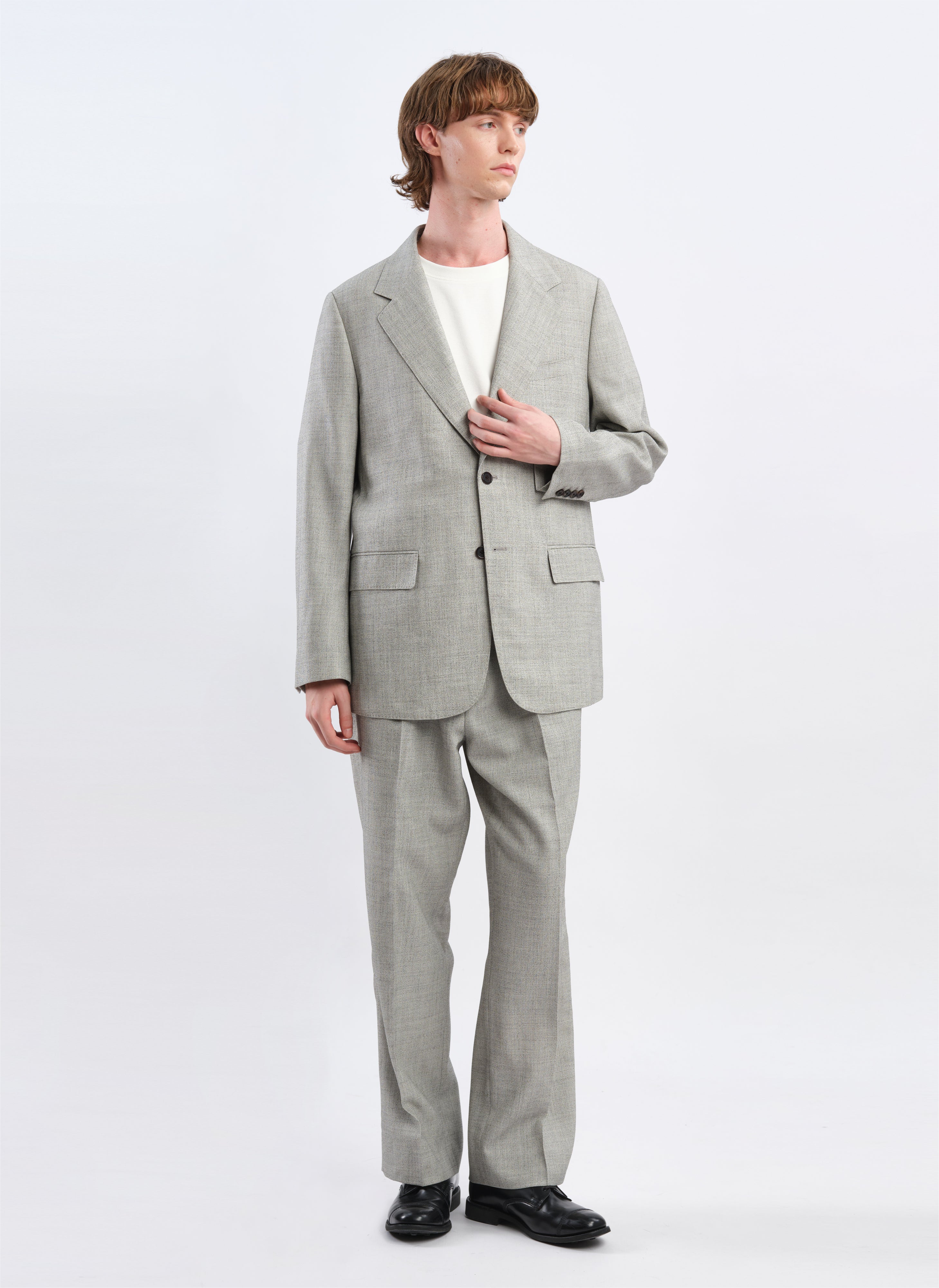 Premium Marzotto Organic Wool Single Breasted Suit Blazer for Men - Tailored Fit Business & Formal Wear - Perfect for Office, Weddings & Special Occasions
