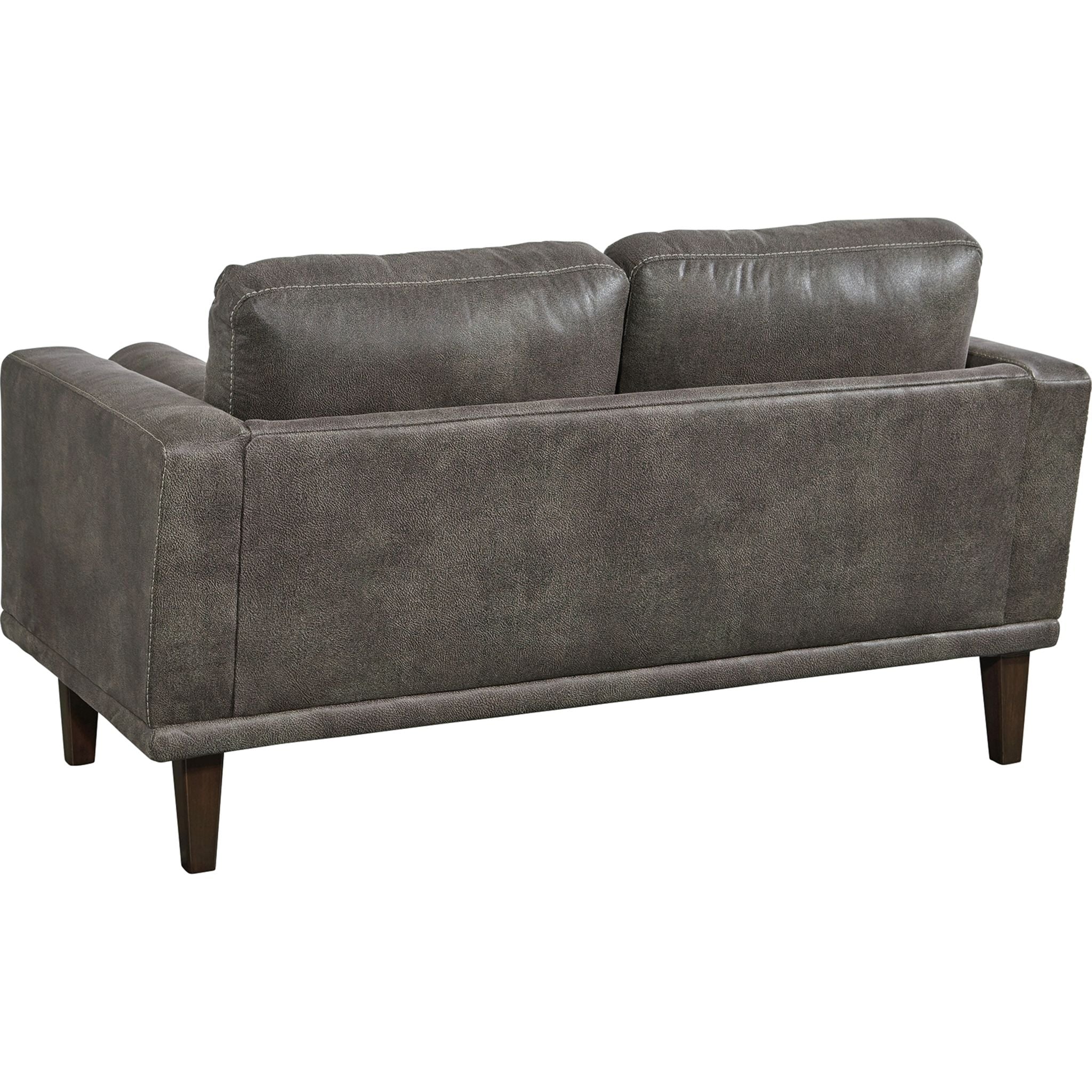 Arroyo Loveseat in Smoke Gray - Modern Small Sofa for Living Room, Apartment, or Office - Perfect for Relaxing, Reading, and Entertaining Guests