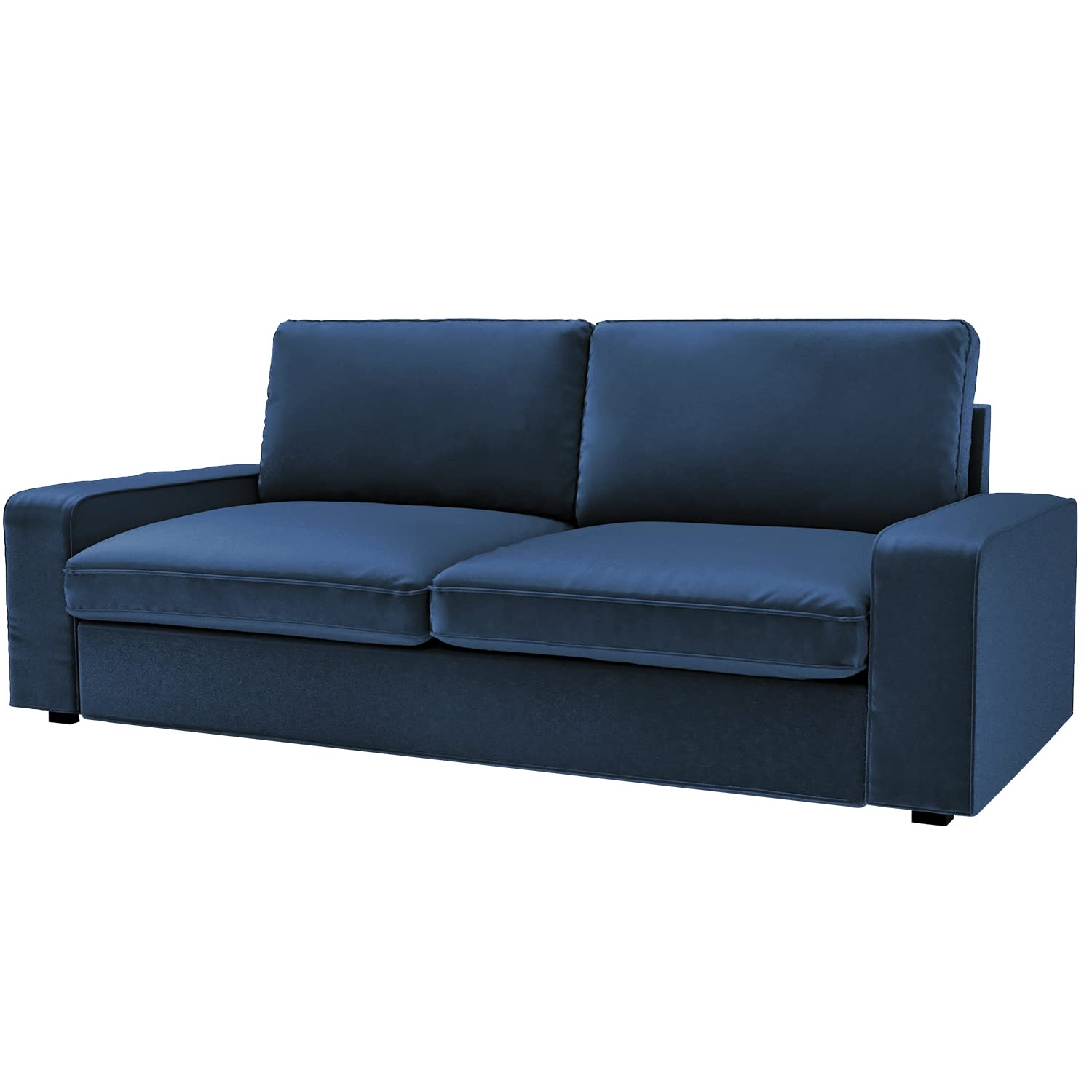 CRIUSJA Velvet Sofa Cover for IKEA Kivik 3-Seater (228cm) - Luxurious Stretchable Slipcover with Cushion Covers for Living Room, Bedroom & Home Decor - Fits 2-Cushion Small Couches (2030-15, 3 Seat)
