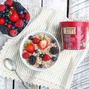 Organic 5 Berry Oatmeal Pack - 12 Count (2.3oz Each) | Gluten-Free Breakfast Oats with Antioxidants | Perfect for Quick Healthy Meals, Office Snacks & Camping Food