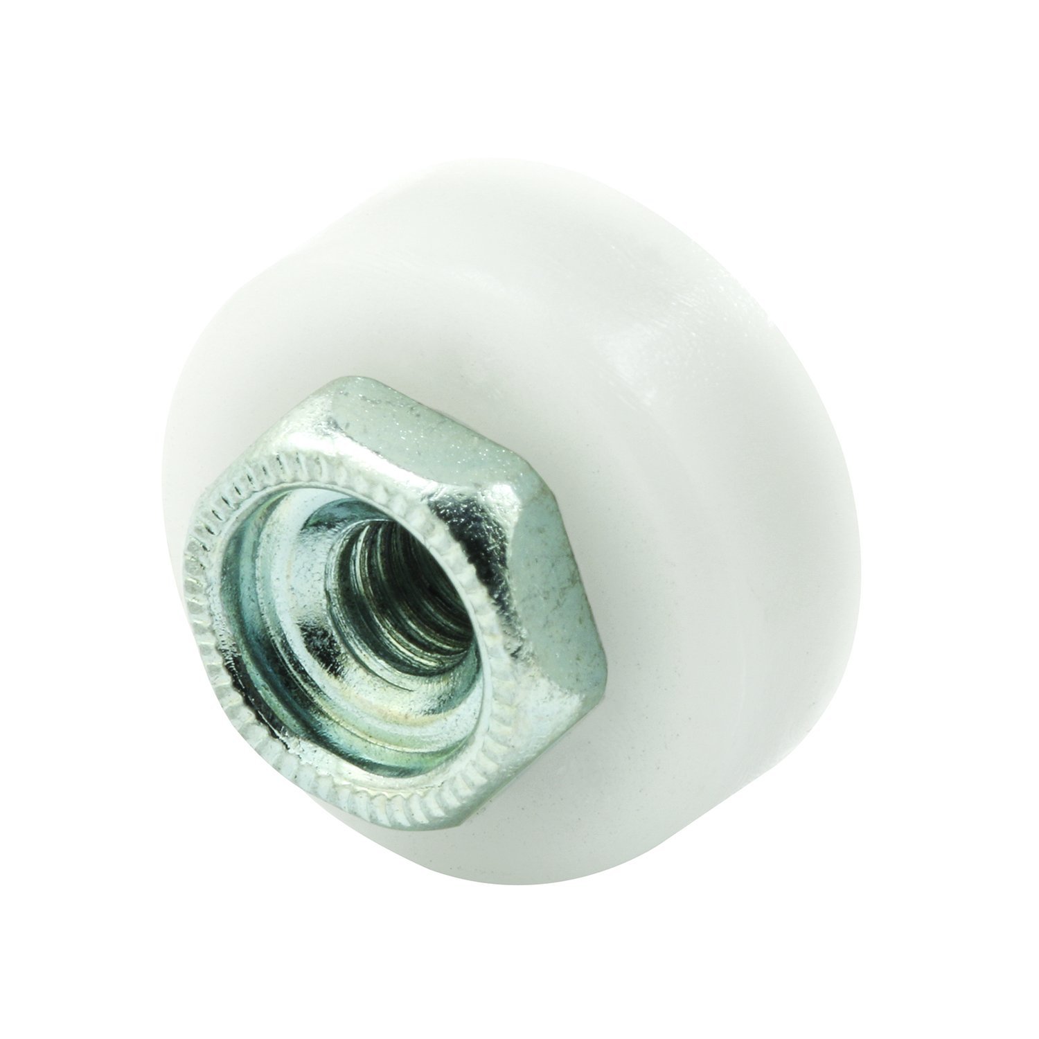 Prime-Line M 6065 Shower Door Flat Rollers - 5/8 Inch Replacement Wheels (2-Pack, White) - Perfect for Bathroom Shower Door Repair & Maintenance