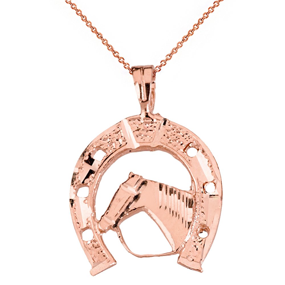 Good Luck Horseshoe Charm Horse Head Pendant Necklace - Elegant Silver Jewelry for Women | Perfect for Gifts, Birthdays & Everyday Wear