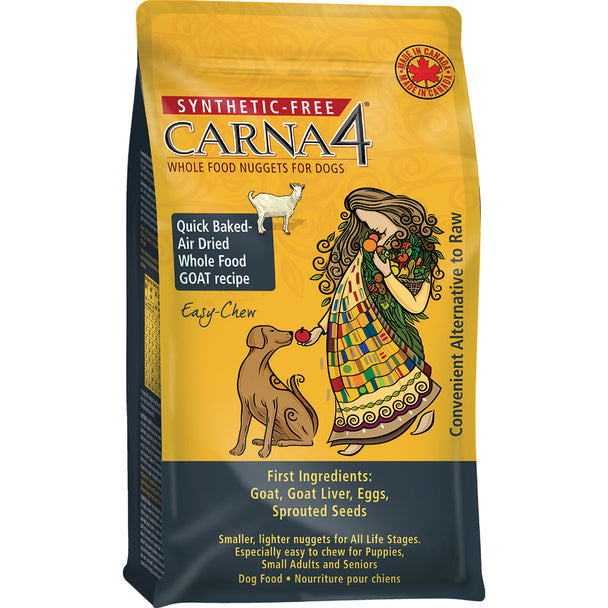 Premium Carna4 Goat Handcrafted Dog Food - All-Natural, Grain-Free Dry Kibble for Small & Large Breeds - Perfect for Sensitive Stomachs & Active Dogs - Indoor & Outdoor Feeding