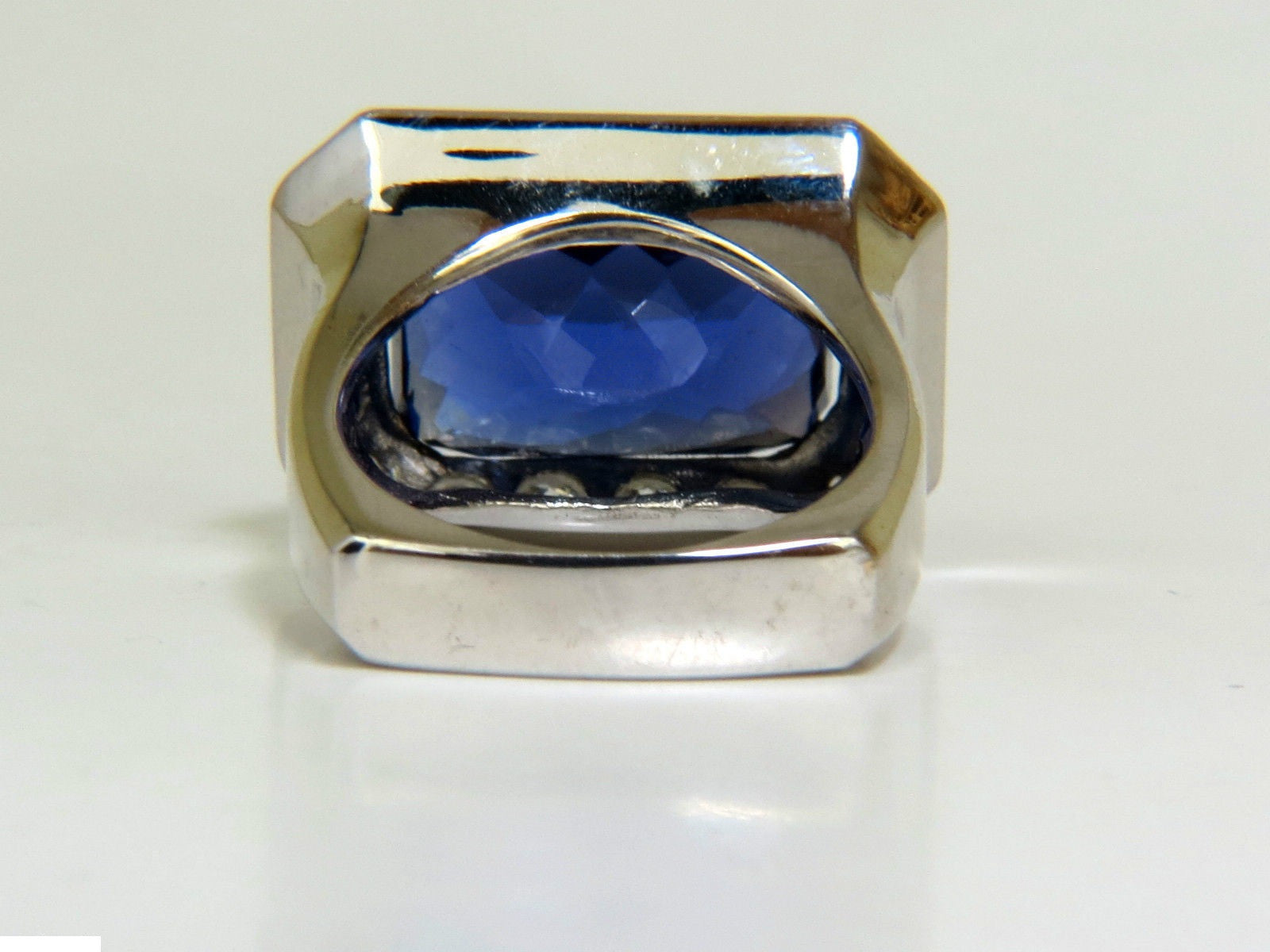 15.06CT GIA Certified Natural Tanzanite Diamond Ring in 18K Gold - A+ D Block Color | Luxury Engagement, Anniversary & Special Occasion Jewelry Gift