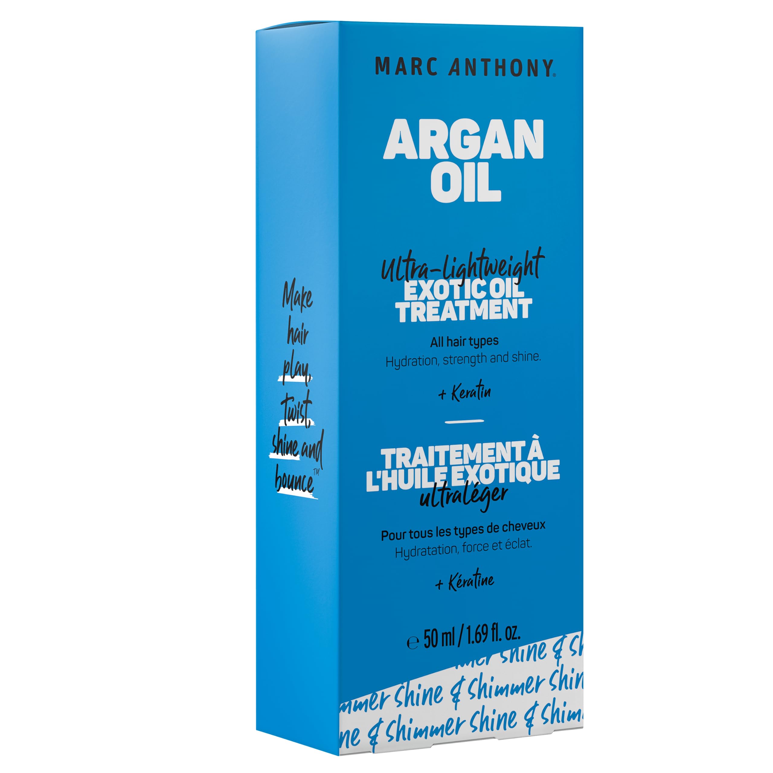 Marc Anthony Argan Oil Exotic Oil Treatment for Hair - 1.69 oz | Hydrating & Repairing Hair Serum for Dry, Damaged Hair | Perfect for Daily Use, Styling & Heat Protection