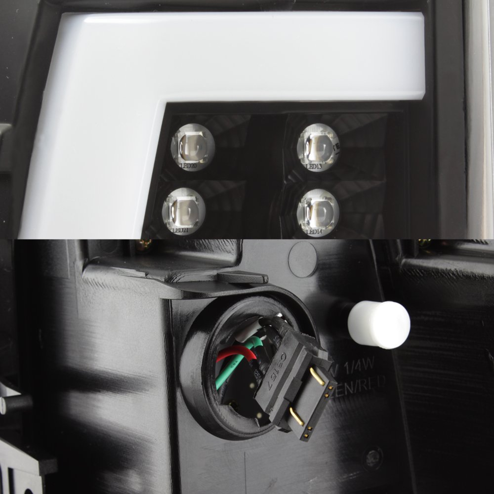 AKKON Black LED Tail Brake Light Bar Pair for 2000-2006 Chevy Suburban Tahoe & GMC Yukon XL 1500/2500 - Enhanced Visibility & Style for Night Driving & Off-Road Adventures