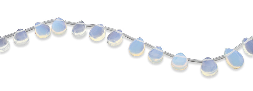 8x10mm Drop S/D Opalite Gemstone Beads for Jewelry Making - DIY Necklace, Bracelet & Earrings - Healing Crystal Beads for Spiritual Crafts & Boho Style Accessories