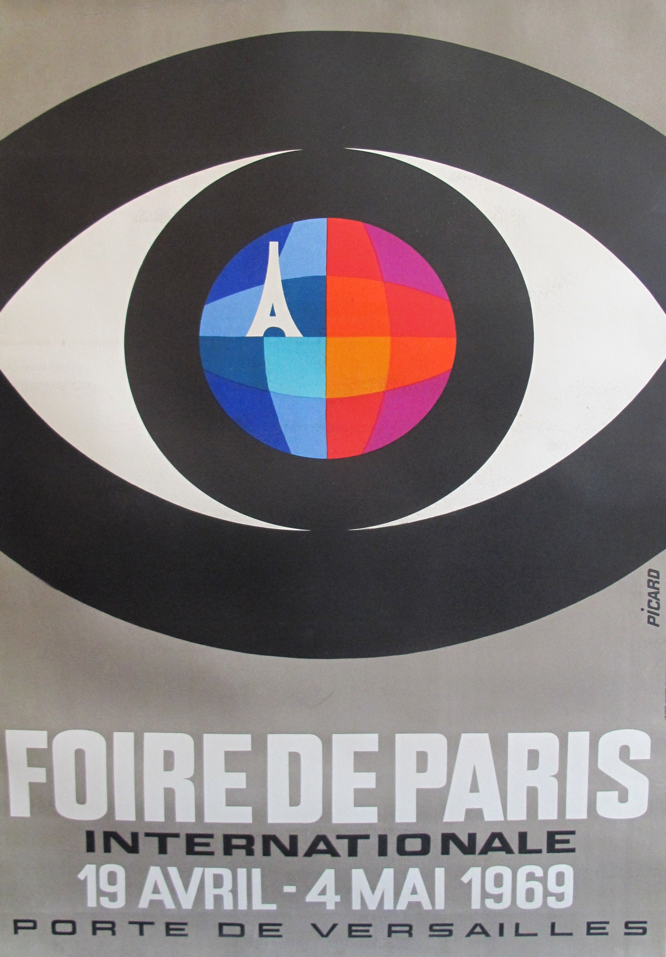 Original 1966 Vintage French Poster - Foire de Paris International by Picaro (Large Size) - Perfect for Home Decor, Office Wall Art & Retro Collectibles