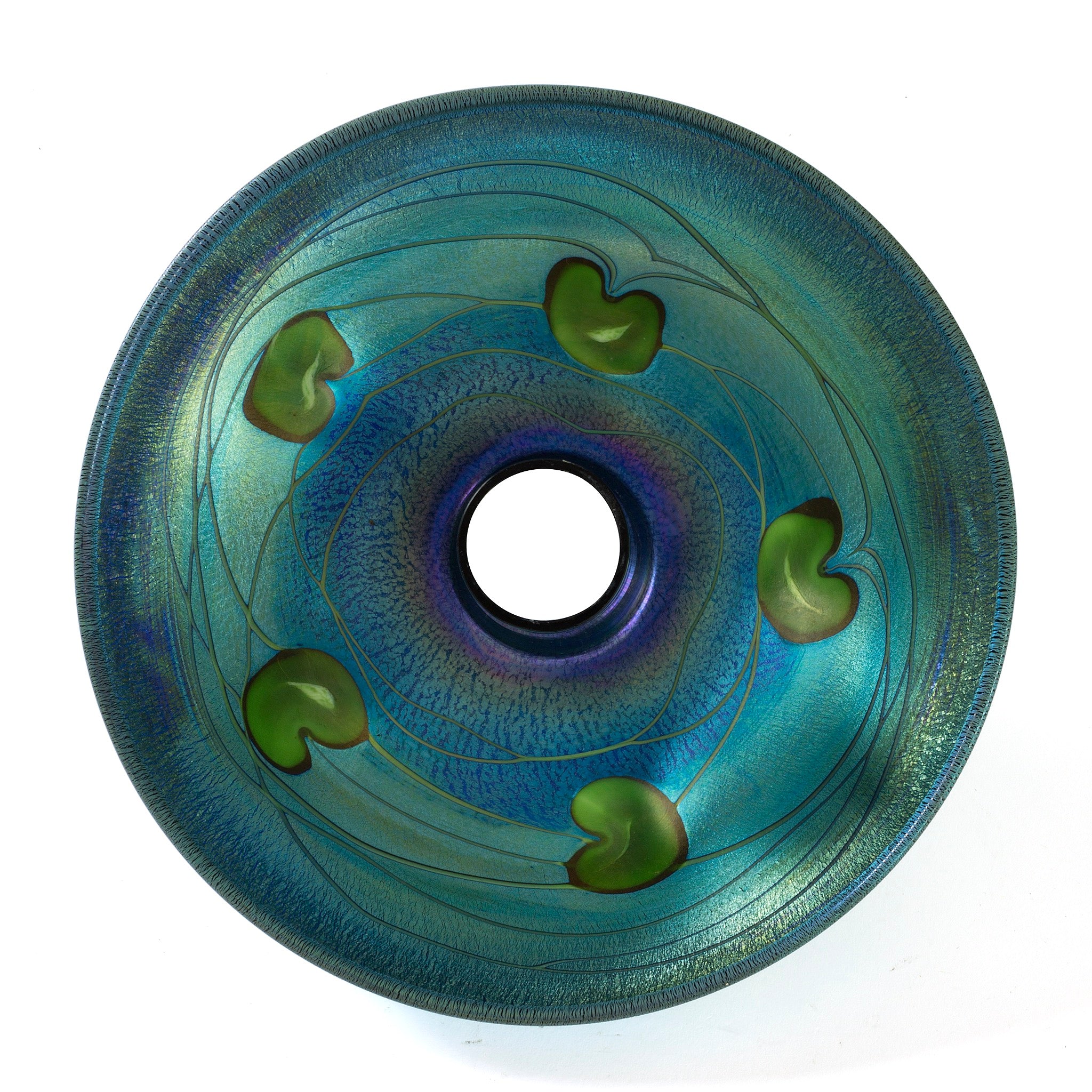 Tiffany Studios New York Favrile Glass Centerpiece - Handcrafted Art Nouveau Vase for Dining Table Decor, Wedding Centerpieces & Luxury Home Accents