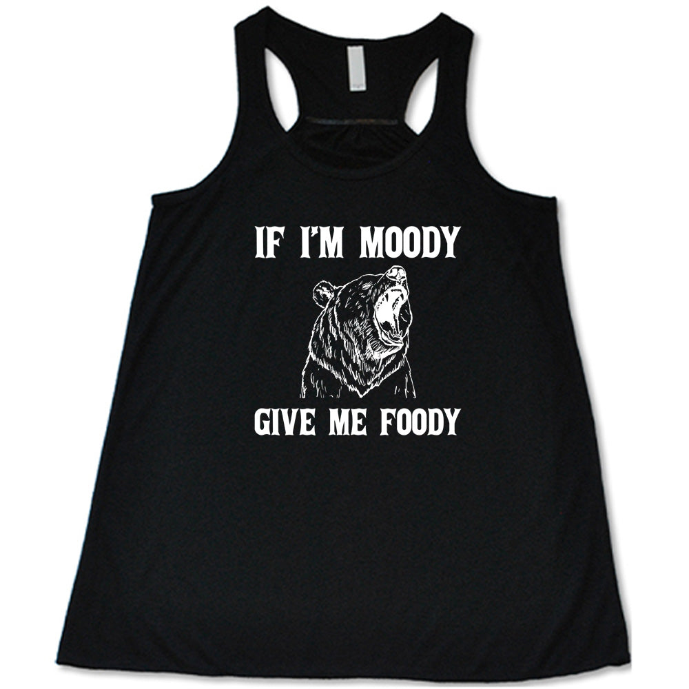 Funny Moody Give Me Foody T-Shirt - Cute Sarcastic Graphic Tee for Food Lovers | Perfect Gift for Friends & Family | Great for Casual Wear, Parties, and Relaxing at Home