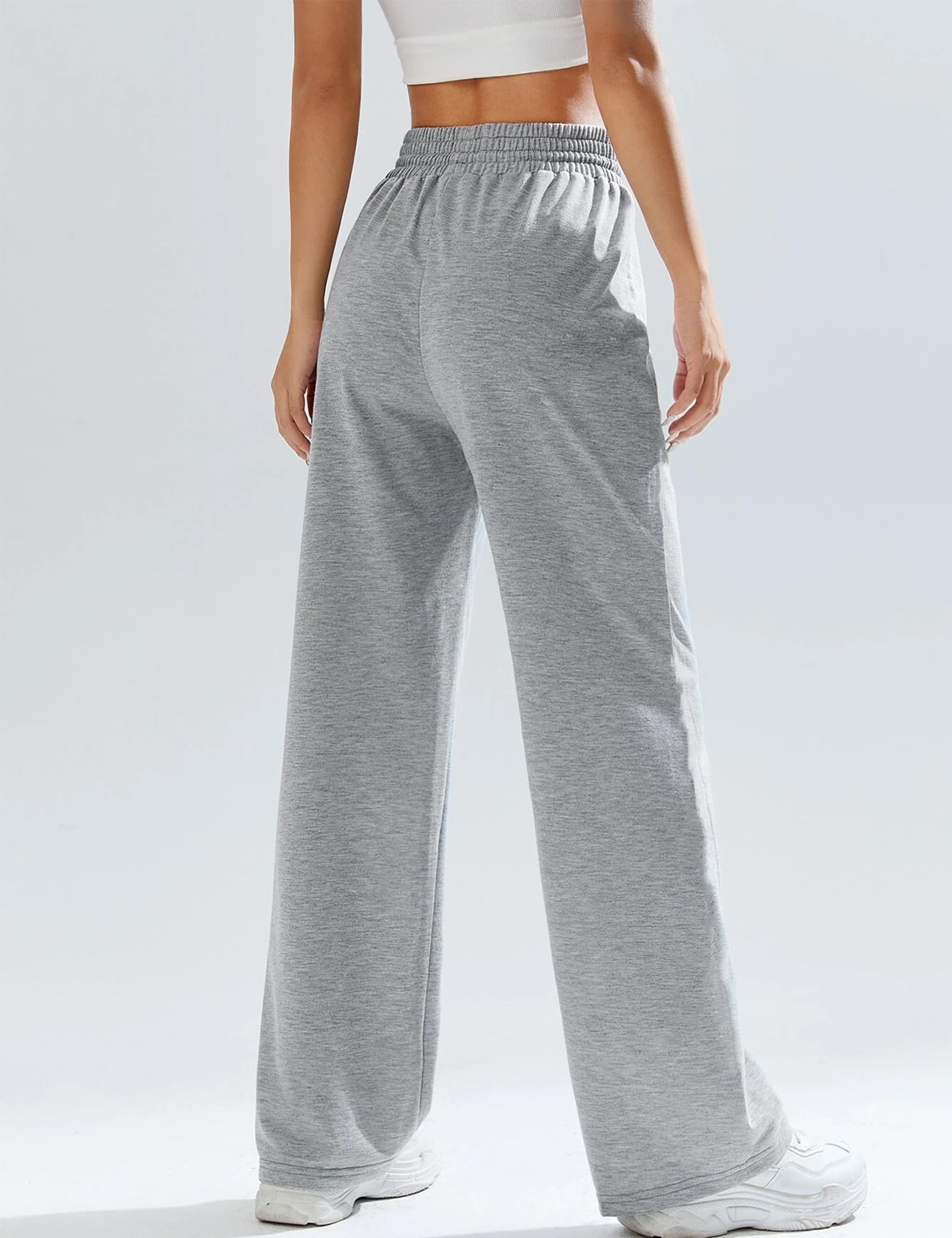 Kiench Women's High Waisted Straight Leg Sweatpants - Baggy Joggers with Drawstring for Teens & Girls | Casual Lounge Wear, Yoga Pants, Running, Workout & Street Fashion