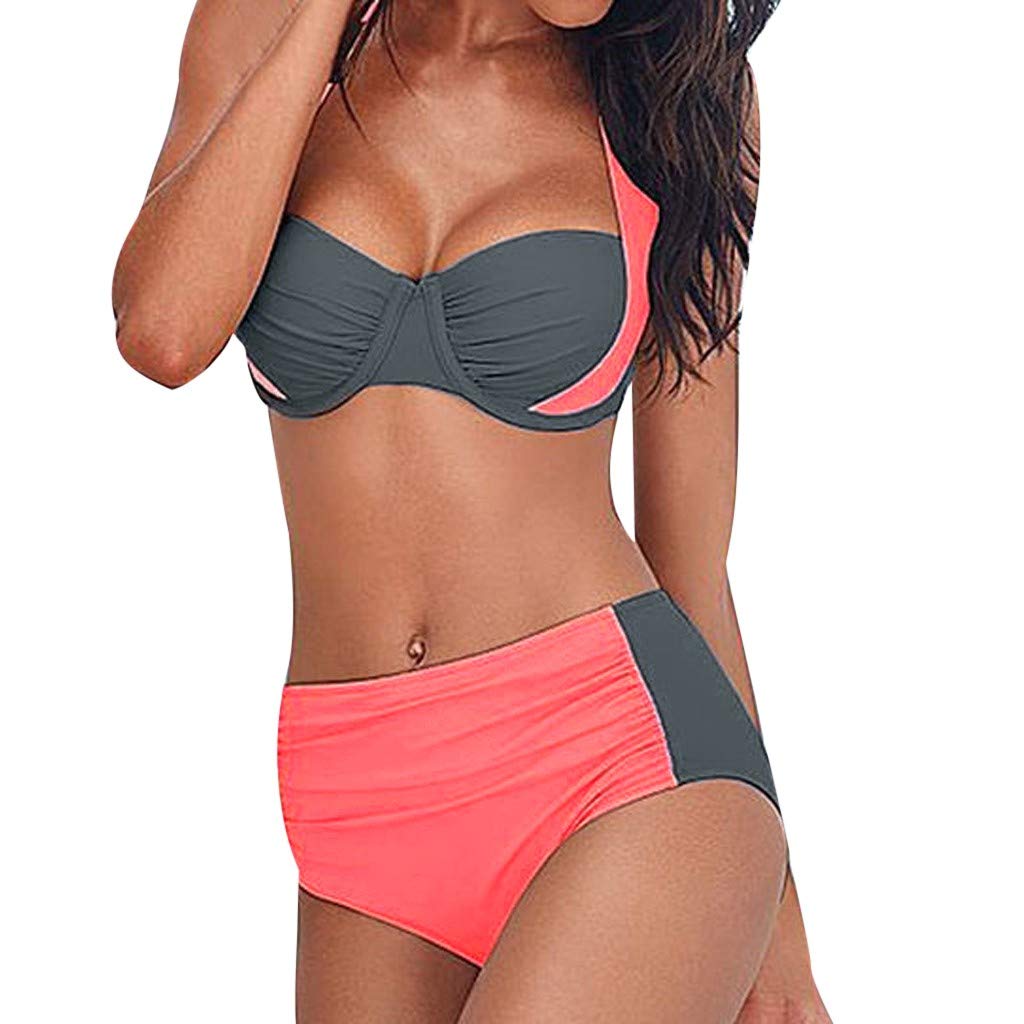 High Waisted Push Up Bikini Set - Tummy Control Swimwear for Beach & Pool
