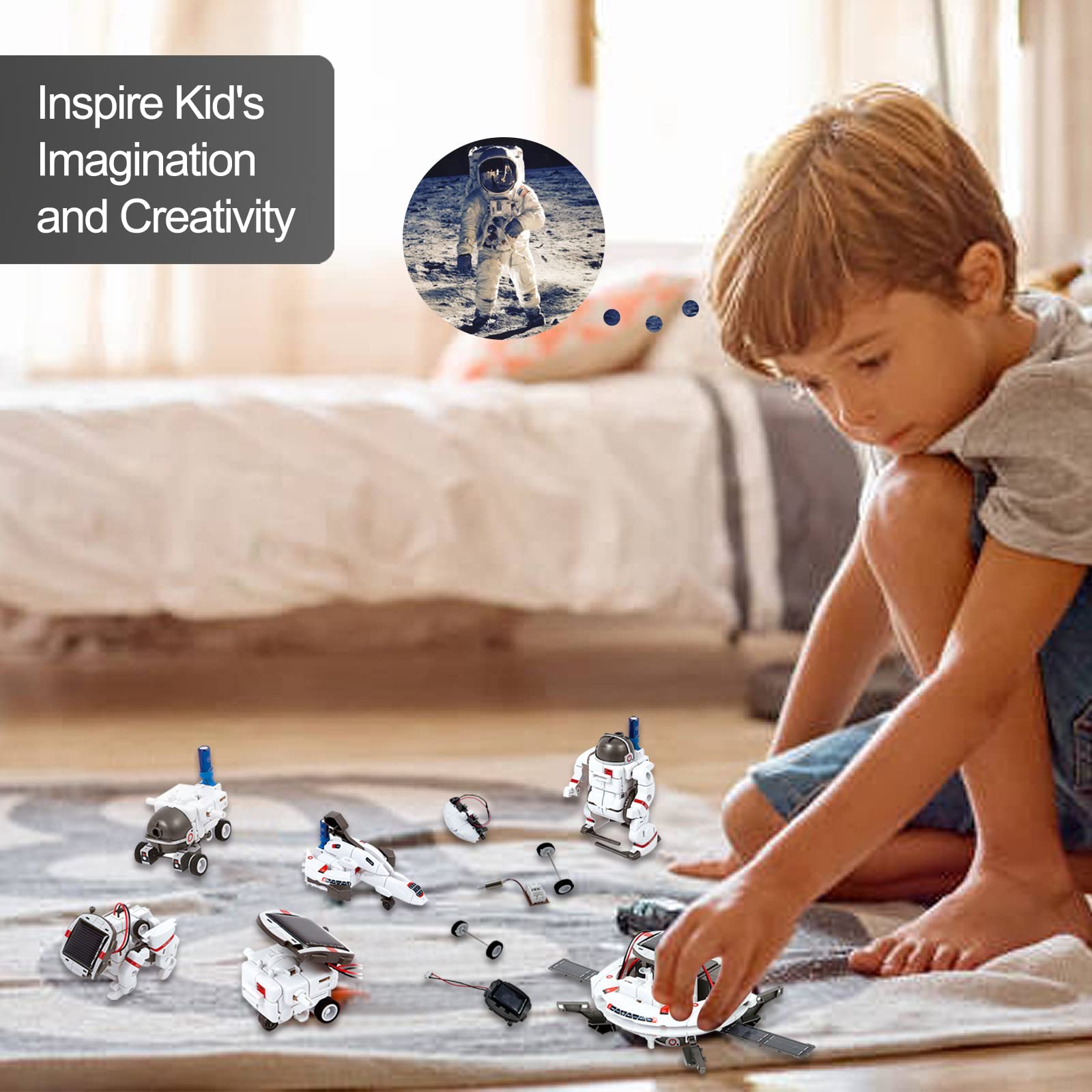 STEM 6-in-1 Solar Robot Kit for Kids 8-12 - Educational Science Building Toys, DIY Engineering Projects for Boys & Girls Ages 8-12 - Perfect Birthday Gift for Teens - Fun Learning Activities for Home & Classroom