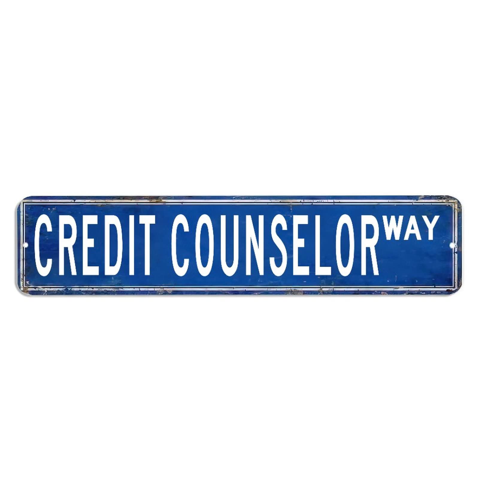 Custom Vintage Credit Counselor Metal Sign - Personalized Street Sign Wall Art for Office, Cafe, Bar & Garage - Rustic Wall Decor Gift for Credit Counselors
