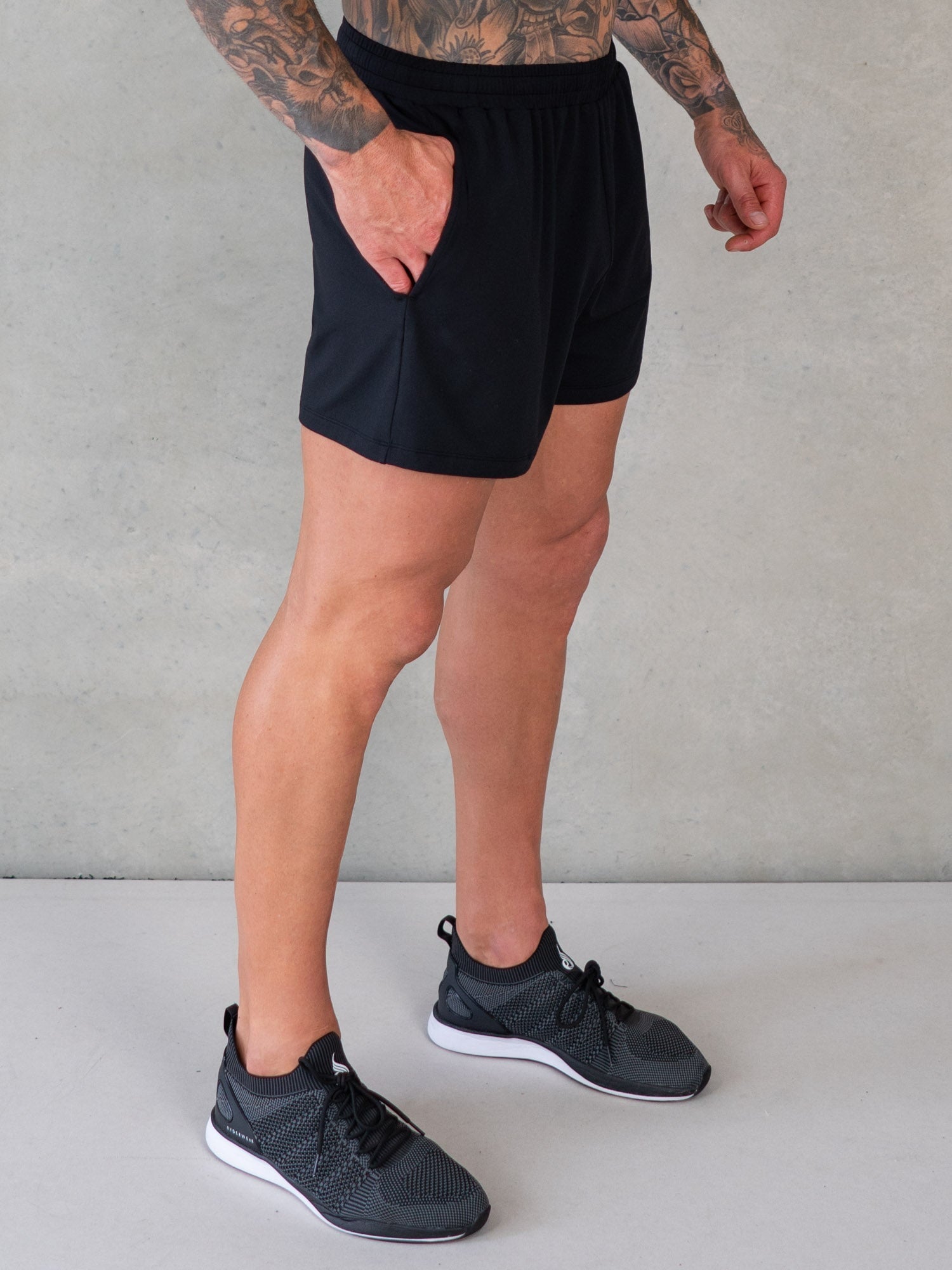 Soft Tech Arnie Shorts for Men - Comfortable Stretch Athletic Shorts in Black | Perfect for Gym, Running, and Casual Wear