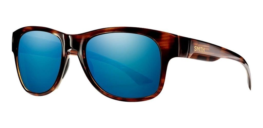 Smith Optics Wayward Lifestyle Polarized Sunglasses - Havana Frame with Chromapop Blue Mirror Lenses for UV Protection | Perfect for Driving, Beach & Outdoor Activities