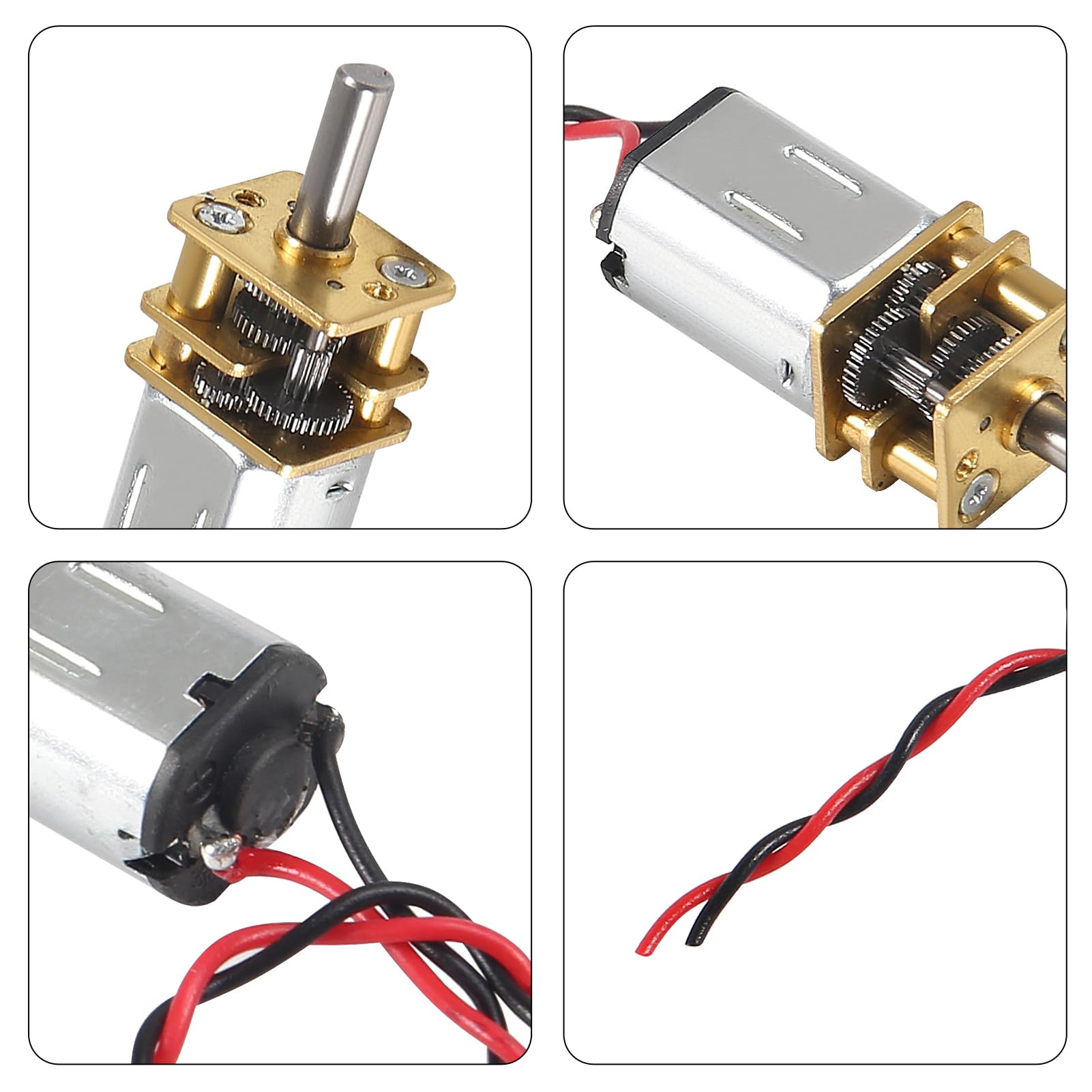 6pcs Mini Micro N20 Gear Motor DC 3V-6V Slow Speed Full Metal Gearbox Micro Motor for DIY Robot Car, RC Toys, Arduino Projects, and STEM Education - Perfect for Robotics, Hobbyist Builds, and Small Mechanical Applications