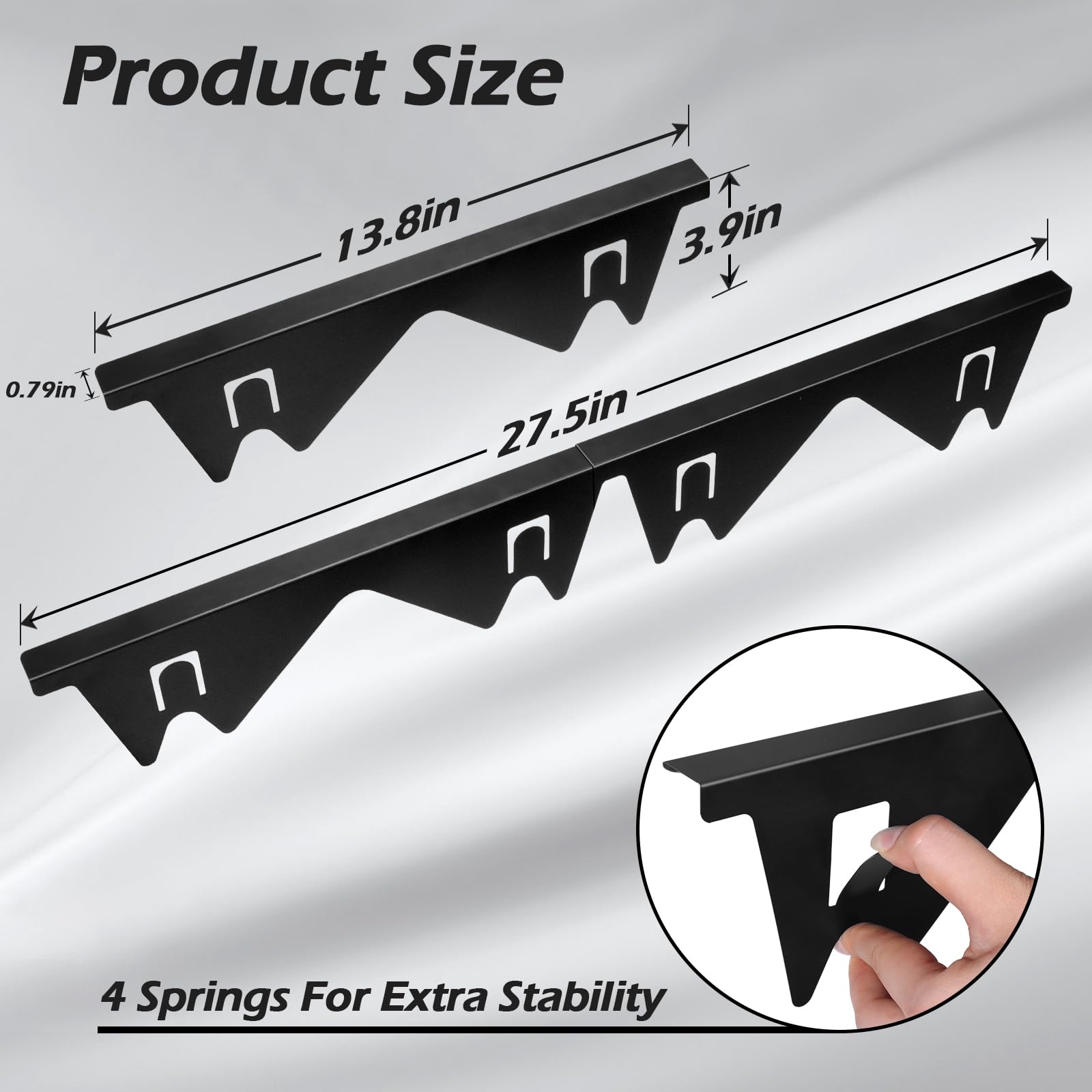 Stainless Steel Stove Gap Covers - Adjustable Range Trim Kit (13.8