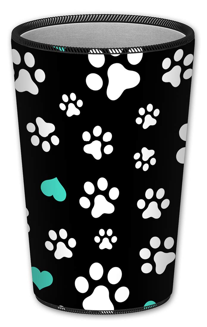 16oz Insulated Tumbler with Lid & Removable Wetsuit Cover - Dog Paws & Hearts Design, Perfect for Hot/Cold Drinks, Office, Gym, Travel, and Outdoor Activities