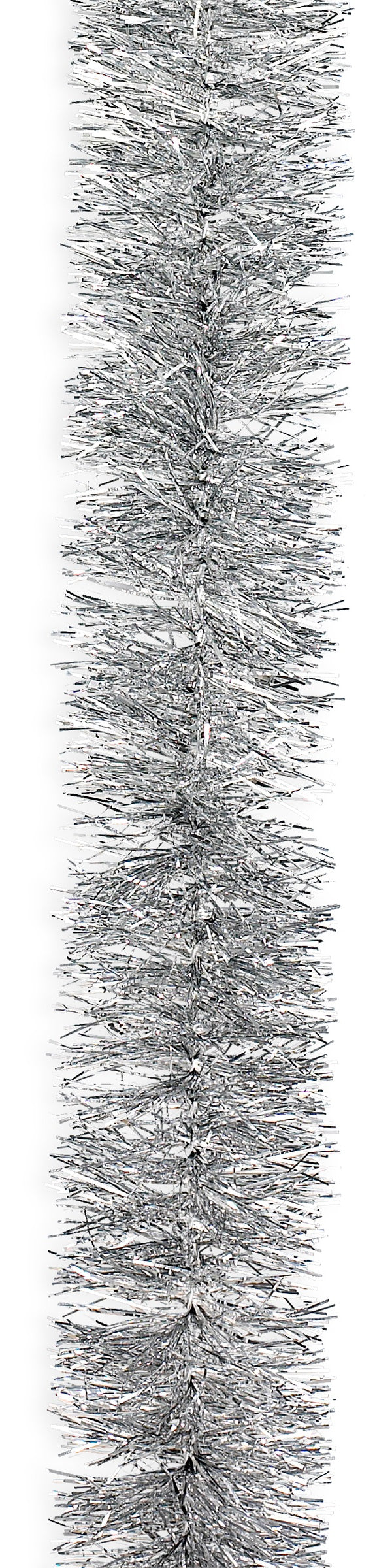 15' Silver Tinsel Christmas Garland - Sparkling Holiday Decor for Tree, Mantel & Staircase