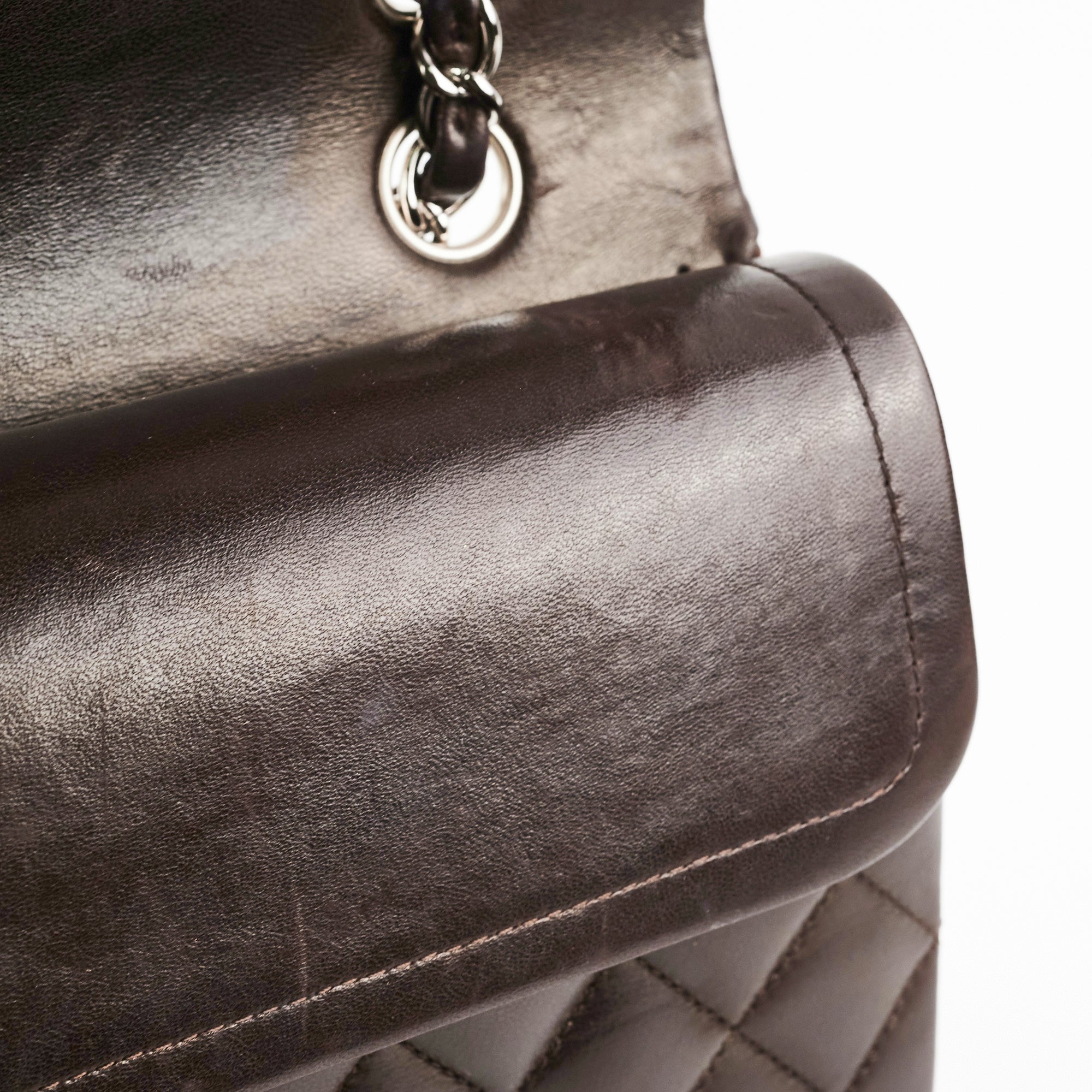 Chanel Medium/Large Classic Double Flap Bag in Dark Chocolate Brown - Luxury Designer Handbag for Women, Perfect for Work, Evening Events & Special Occasions